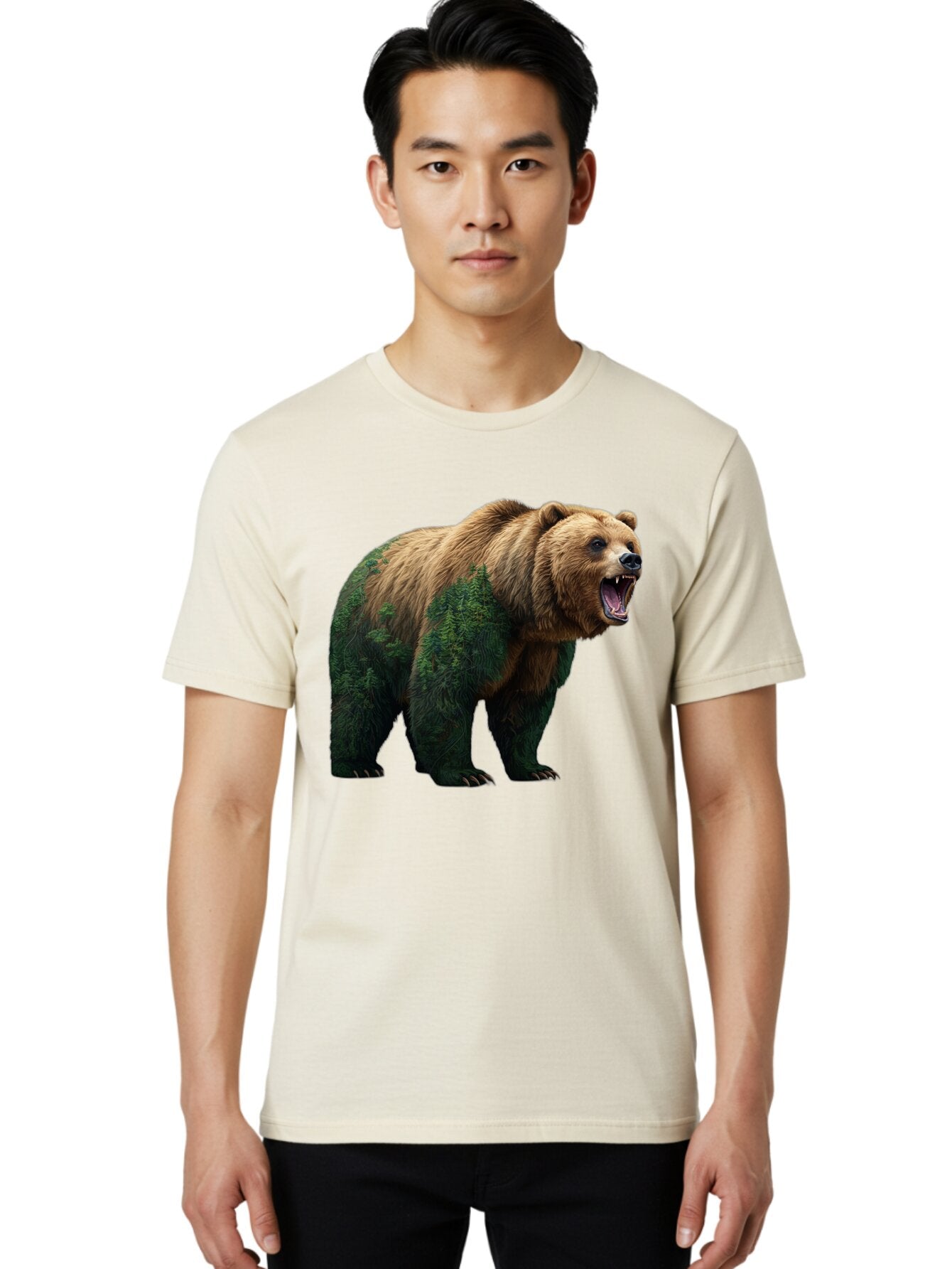 Roaring-Bear-3 Men'S Graphic Tee, 100% Cotton, Comfortable Casual Summer Wear, Machine Washable, Vintage Camera, Old Camera, Antique Camera, Black Camera, Classic Photography, Photography Equipment, Nostalgic Device, Film Camera, Camera Art Bap943 23