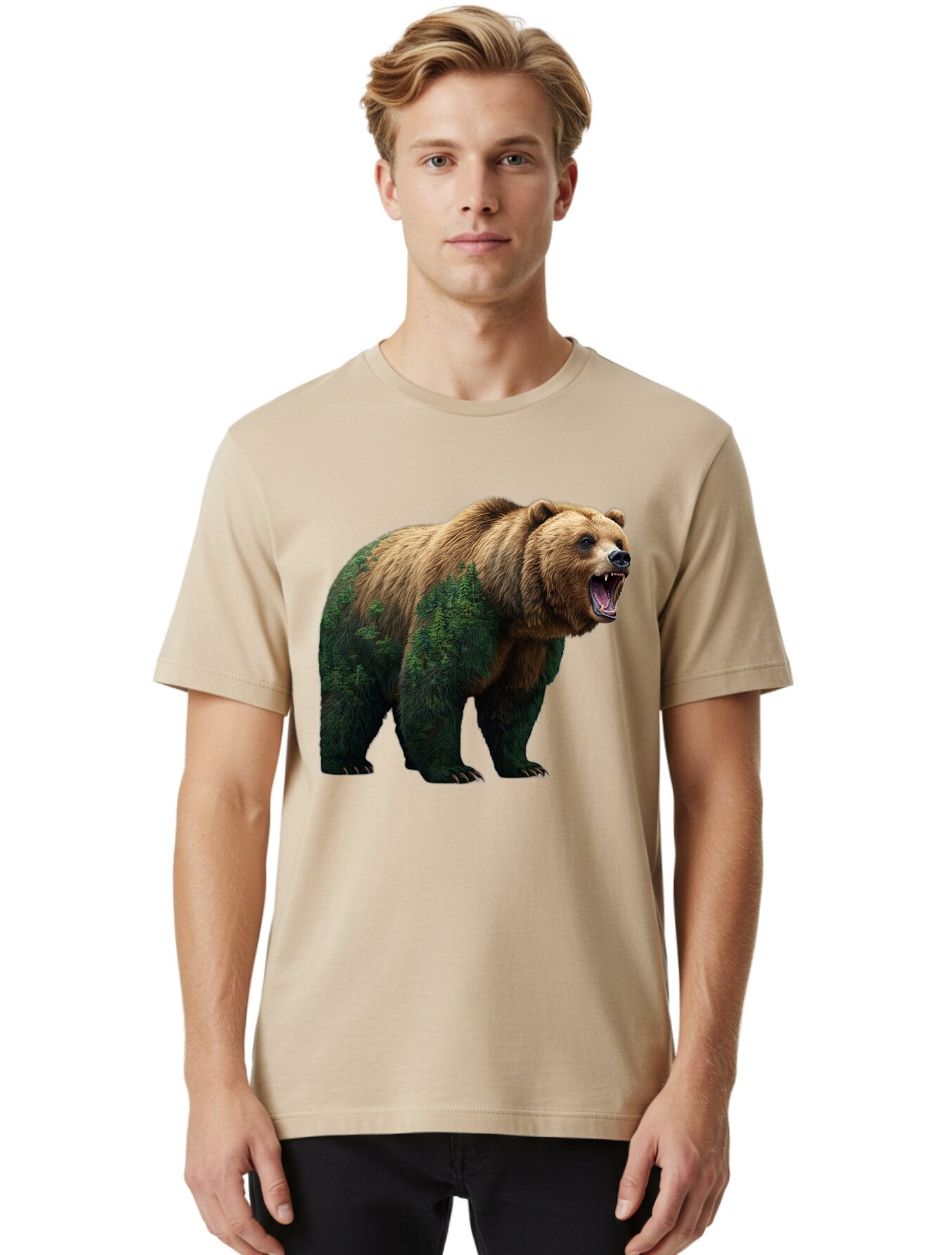Roaring-Bear-3 Men'S Graphic Tee, 100% Cotton, Comfortable Casual Summer Wear, Machine Washable, Vintage Camera, Old Camera, Antique Camera, Black Camera, Classic Photography, Photography Equipment, Nostalgic Device, Film Camera, Camera Art Bap943 25