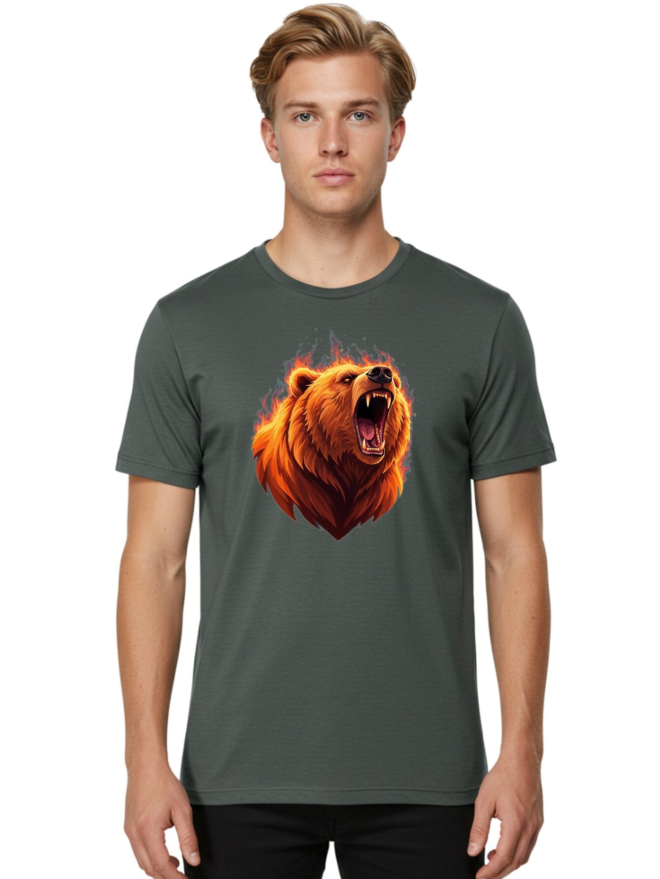 Roaring-Bear-4 Men'S Graphic Tee, 100% Cotton, Comfortable Casual Summer Wear, Machine Washable, Vintage Camera, Old Camera, Antique Camera, Black Camera, Classic Photography, Photography Equipment, Nostalgic Device, Film Camera, Camera Art Bap944 22