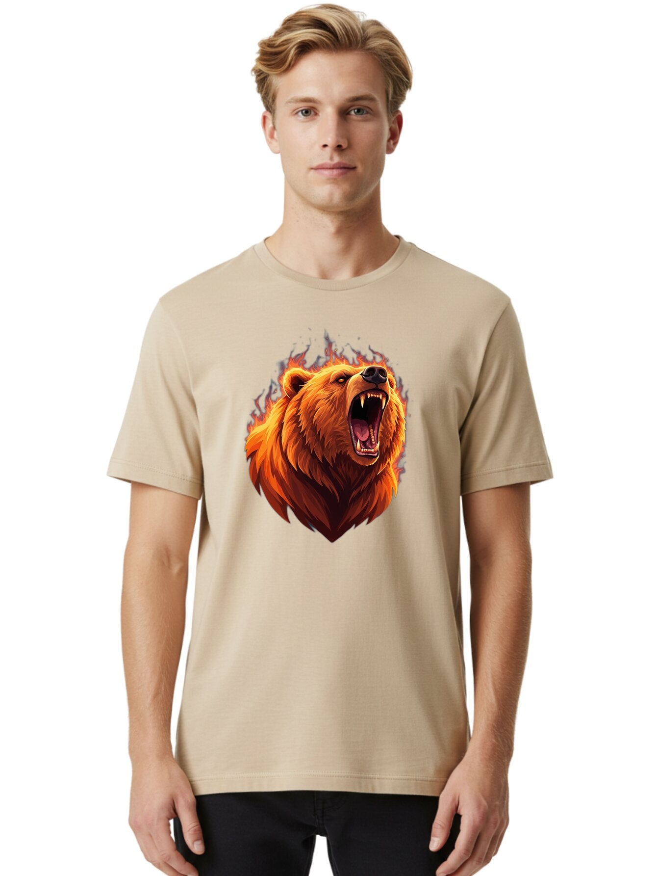 Roaring-Bear-4 Men'S Graphic Tee, 100% Cotton, Comfortable Casual Summer Wear, Machine Washable, Vintage Camera, Old Camera, Antique Camera, Black Camera, Classic Photography, Photography Equipment, Nostalgic Device, Film Camera, Camera Art Bap944 18