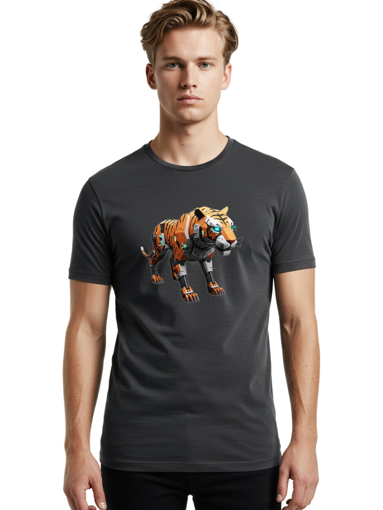 Robo-Tiger-1 Men'S Graphic Tee, 100% Cotton, Comfortable Casual Summer Wear, Machine Washable, Vintage Camera, Old Camera, Antique Camera, Black Camera, Classic Photography, Photography Equipment, Nostalgic Device, Film Camera, Camera Art Bap946 22