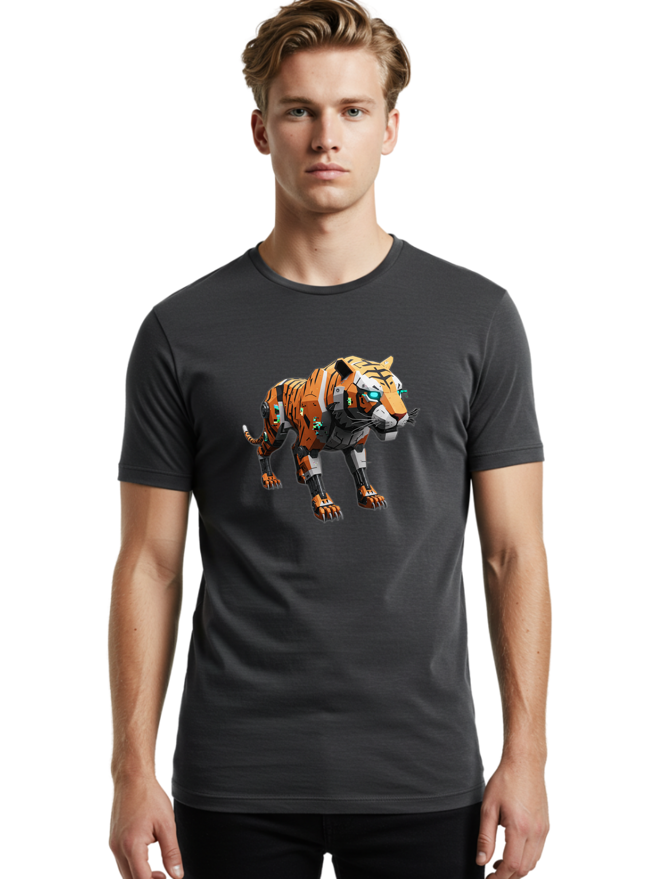 Robo-Tiger-1 Men'S Graphic Tee, 100% Cotton, Comfortable Casual Summer Wear, Machine Washable, Vintage Camera, Old Camera, Antique Camera, Black Camera, Classic Photography, Photography Equipment, Nostalgic Device, Film Camera, Camera Art Bap946 21