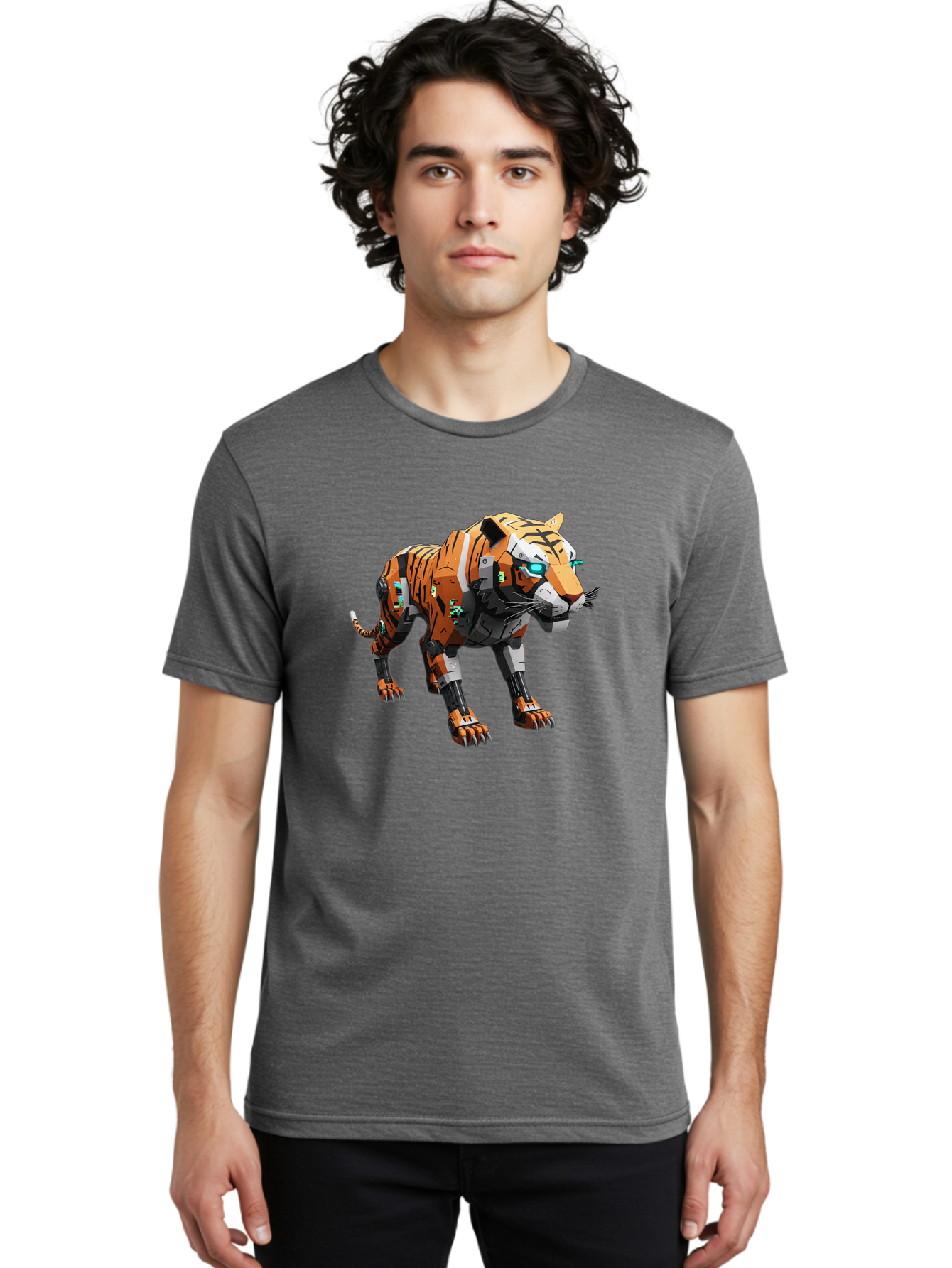 Robo-Tiger-1 Men'S Graphic Tee, 100% Cotton, Comfortable Casual Summer Wear, Machine Washable, Vintage Camera, Old Camera, Antique Camera, Black Camera, Classic Photography, Photography Equipment, Nostalgic Device, Film Camera, Camera Art Bap946 25
