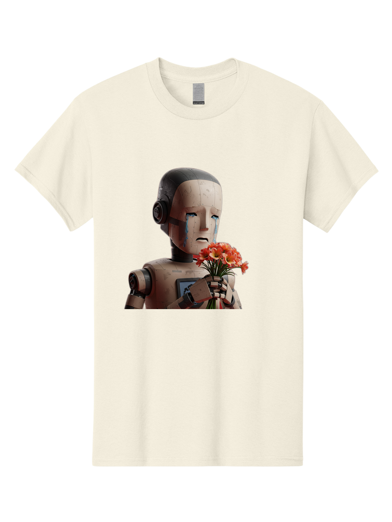 Robot-Holding-Bouquet-Of-Flowers Men'S Graphic Tee, 100% Cotton, Comfortable Casual Summer Wear, Machine Washable, Vintage Camera, Old Camera, Antique Camera, Black Camera, Classic Photography, Photography Equipment, Nostalgic Device, Bap951 12