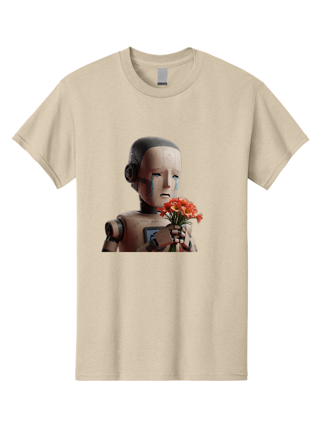 Robot-Holding-Bouquet-Of-Flowers Men'S Graphic Tee, 100% Cotton, Comfortable Casual Summer Wear, Machine Washable, Vintage Camera, Old Camera, Antique Camera, Black Camera, Classic Photography, Photography Equipment, Nostalgic Device, Bap951 9