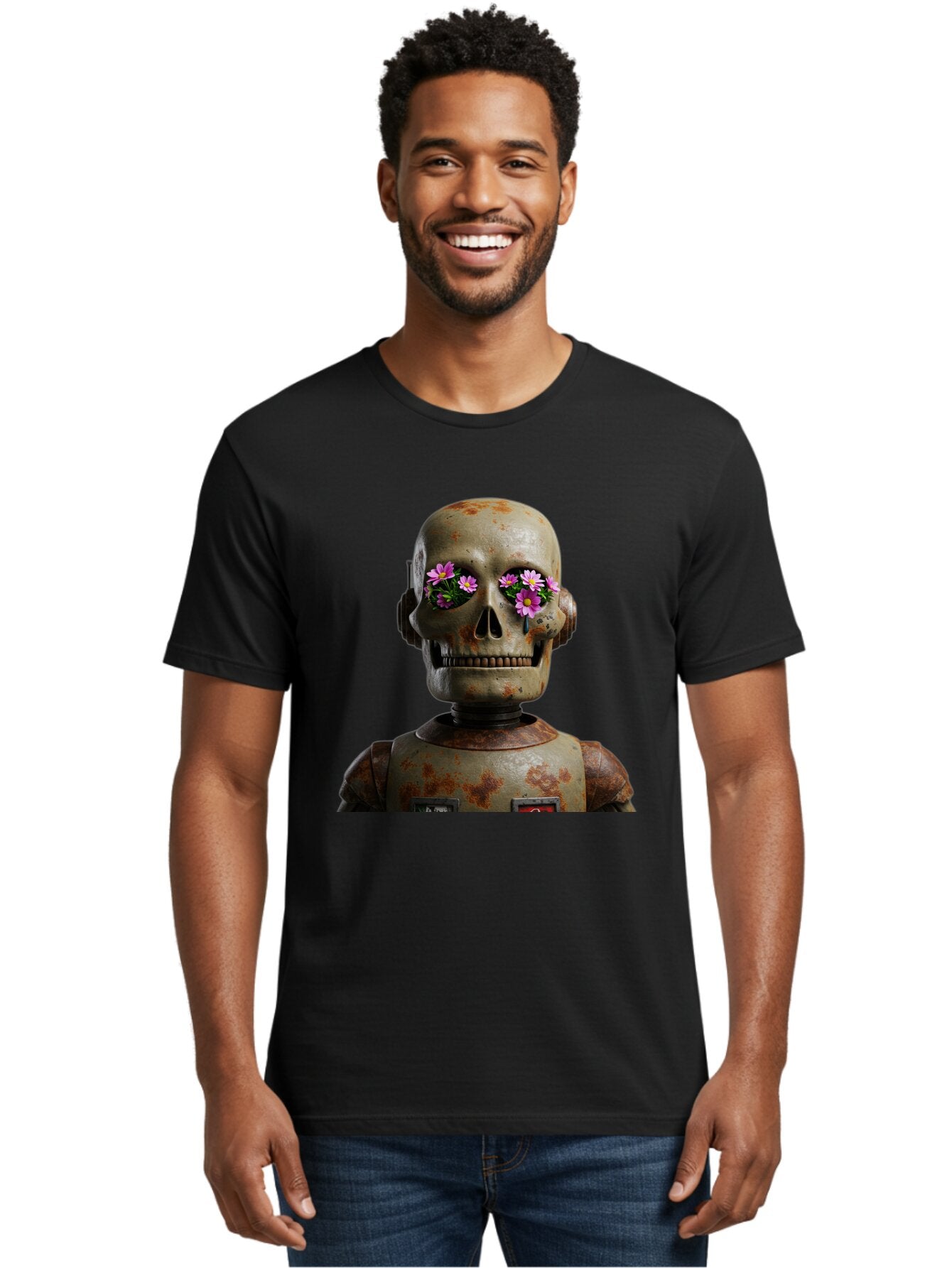 Robot-Skeleton Men'S Graphic Tee, 100% Cotton, Comfortable Casual Summer Wear, Machine Washable, Vintage Camera, Old Camera, Antique Camera, Black Camera, Classic Photography, Photography Equipment, Nostalgic Device, Film Camera, Camera Art Bap952 18