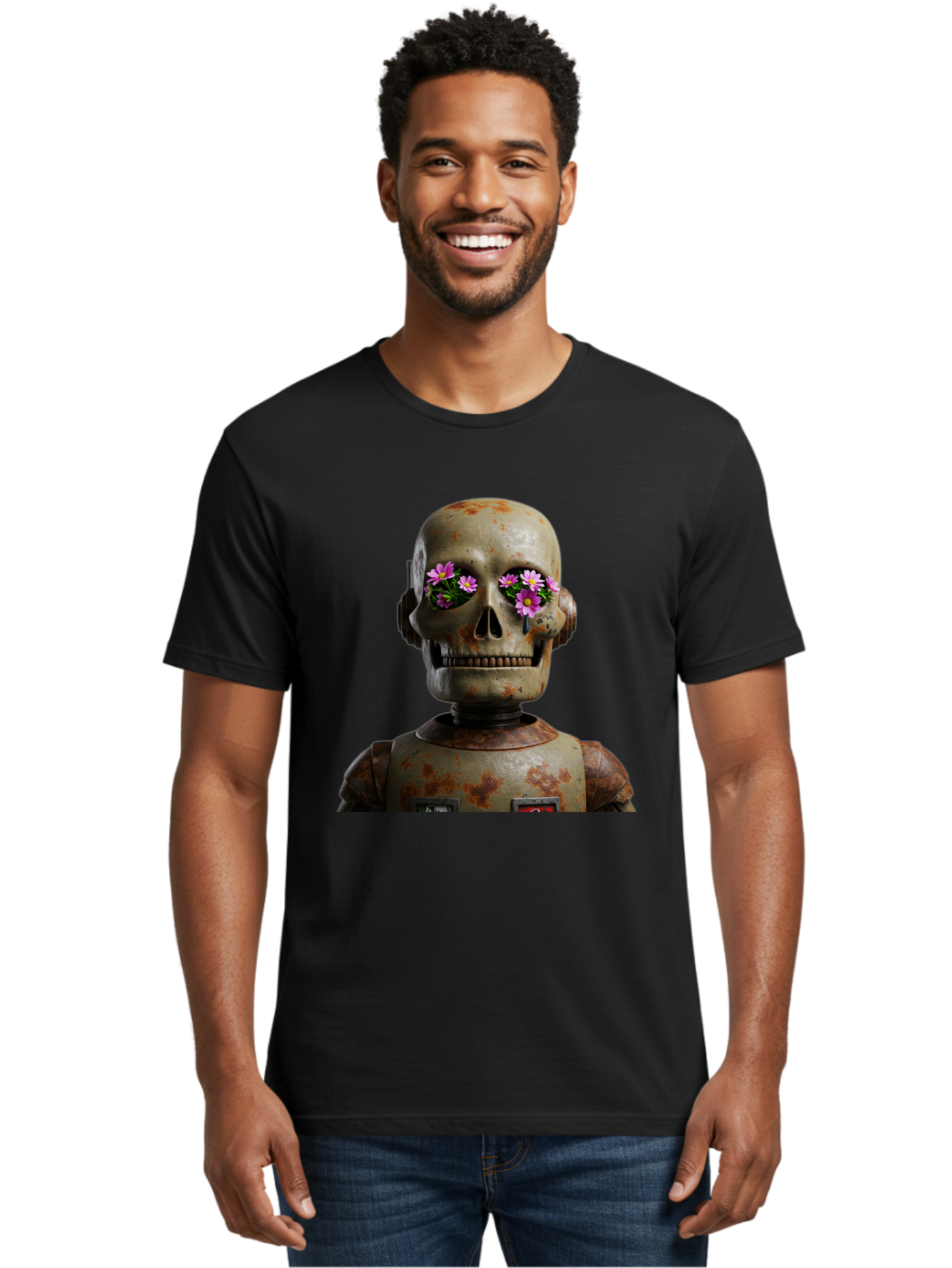 Robot-Skeleton Men'S Graphic Tee, 100% Cotton, Comfortable Casual Summer Wear, Machine Washable, Vintage Camera, Old Camera, Antique Camera, Black Camera, Classic Photography, Photography Equipment, Nostalgic Device, Film Camera, Camera Art Bap952 27