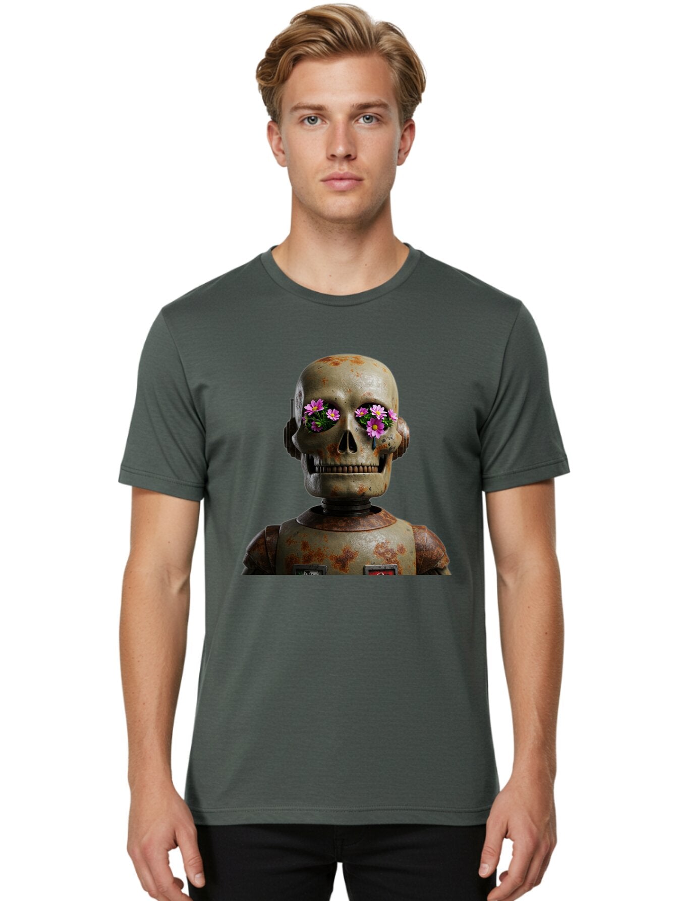Robot-Skeleton Men'S Graphic Tee, 100% Cotton, Comfortable Casual Summer Wear, Machine Washable, Vintage Camera, Old Camera, Antique Camera, Black Camera, Classic Photography, Photography Equipment, Nostalgic Device, Film Camera, Camera Art Bap952 26