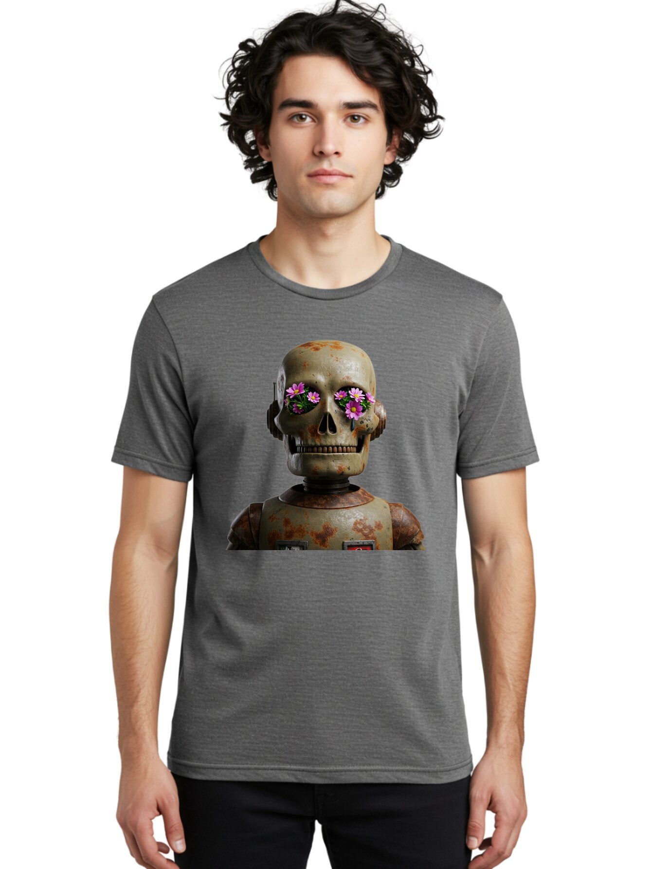 Robot-Skeleton Men'S Graphic Tee, 100% Cotton, Comfortable Casual Summer Wear, Machine Washable, Vintage Camera, Old Camera, Antique Camera, Black Camera, Classic Photography, Photography Equipment, Nostalgic Device, Film Camera, Camera Art Bap952 16