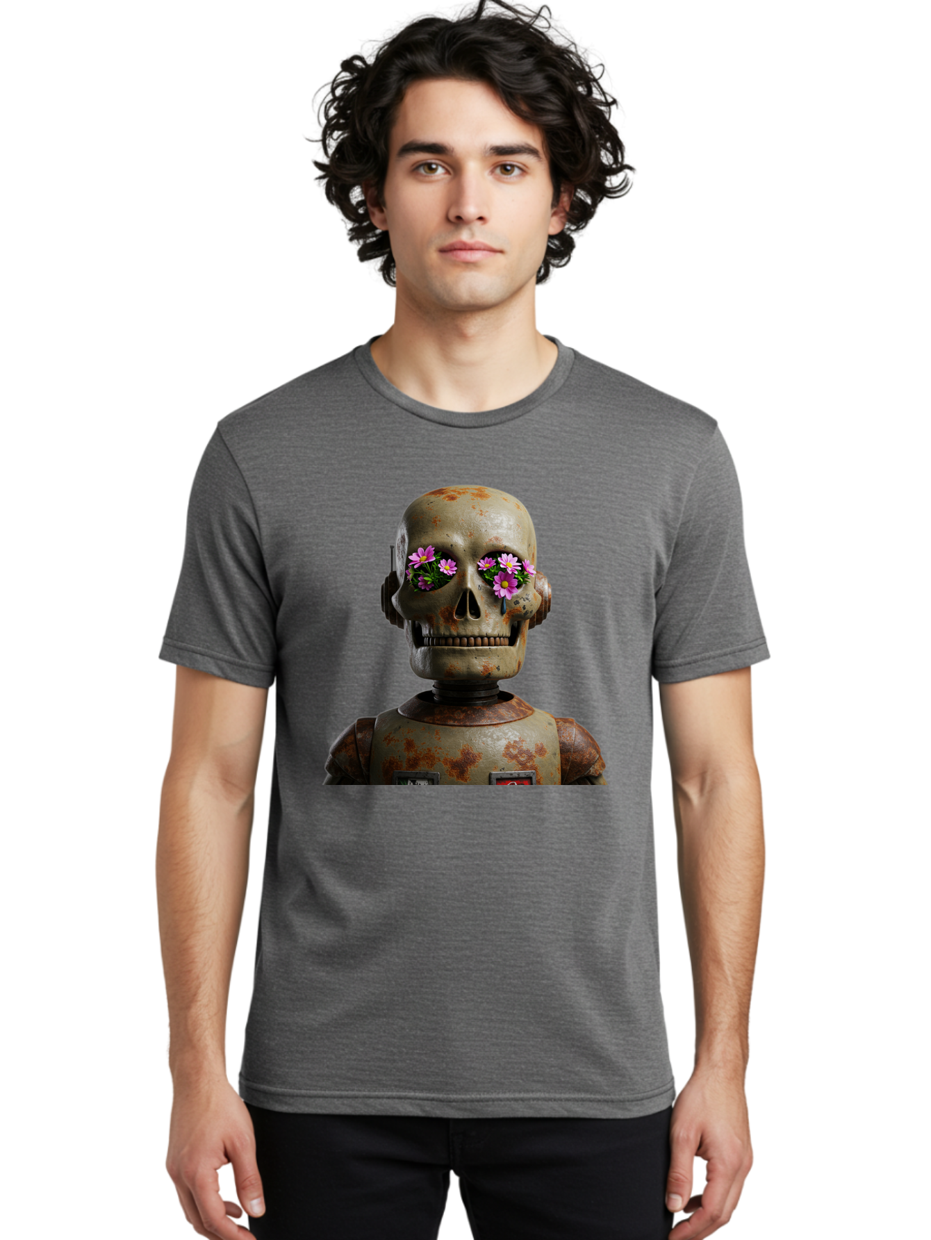 Robot-Skeleton Men'S Graphic Tee, 100% Cotton, Comfortable Casual Summer Wear, Machine Washable, Vintage Camera, Old Camera, Antique Camera, Black Camera, Classic Photography, Photography Equipment, Nostalgic Device, Film Camera, Camera Art Bap952 28