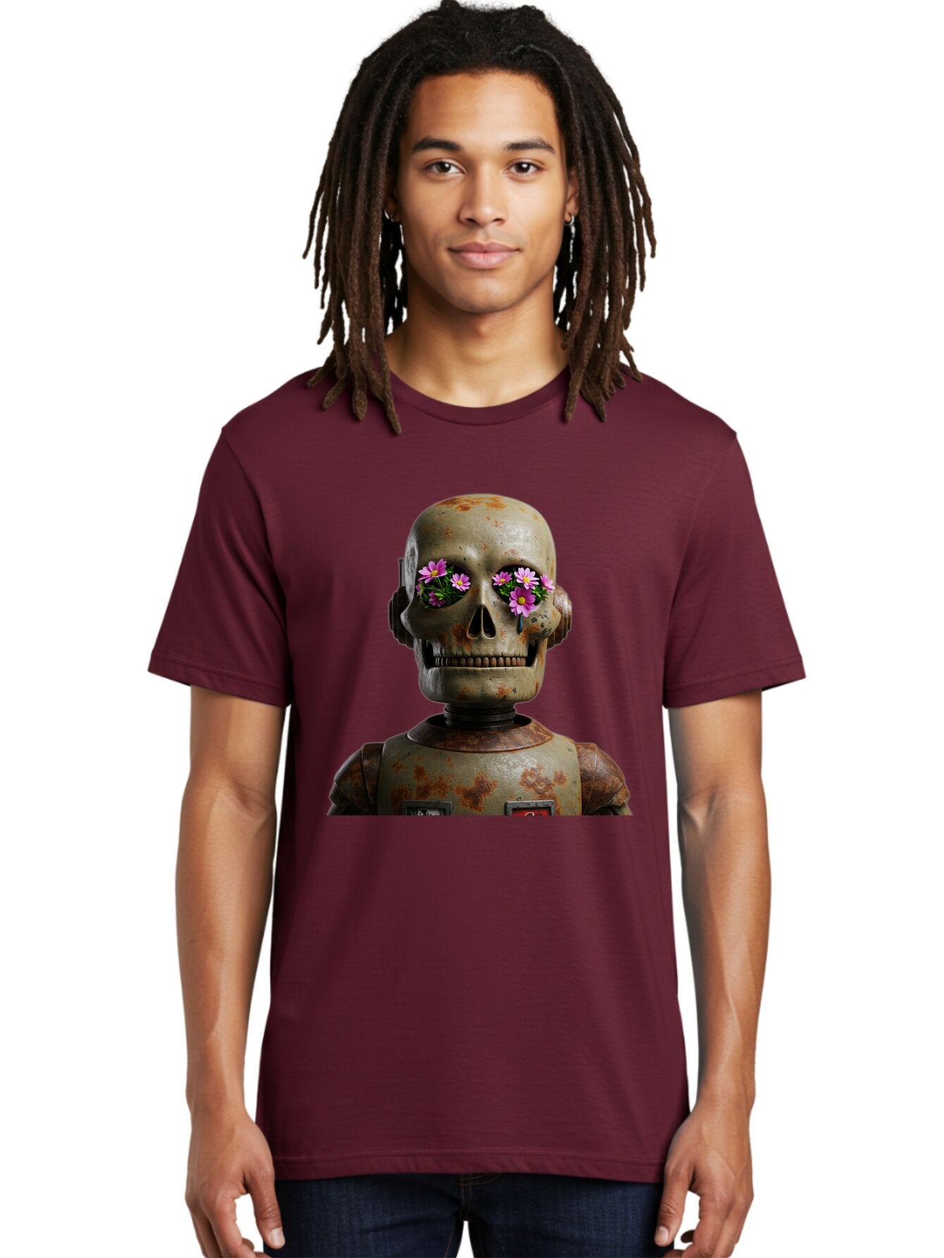 Robot-Skeleton Men'S Graphic Tee, 100% Cotton, Comfortable Casual Summer Wear, Machine Washable, Vintage Camera, Old Camera, Antique Camera, Black Camera, Classic Photography, Photography Equipment, Nostalgic Device, Film Camera, Camera Art Bap952 21