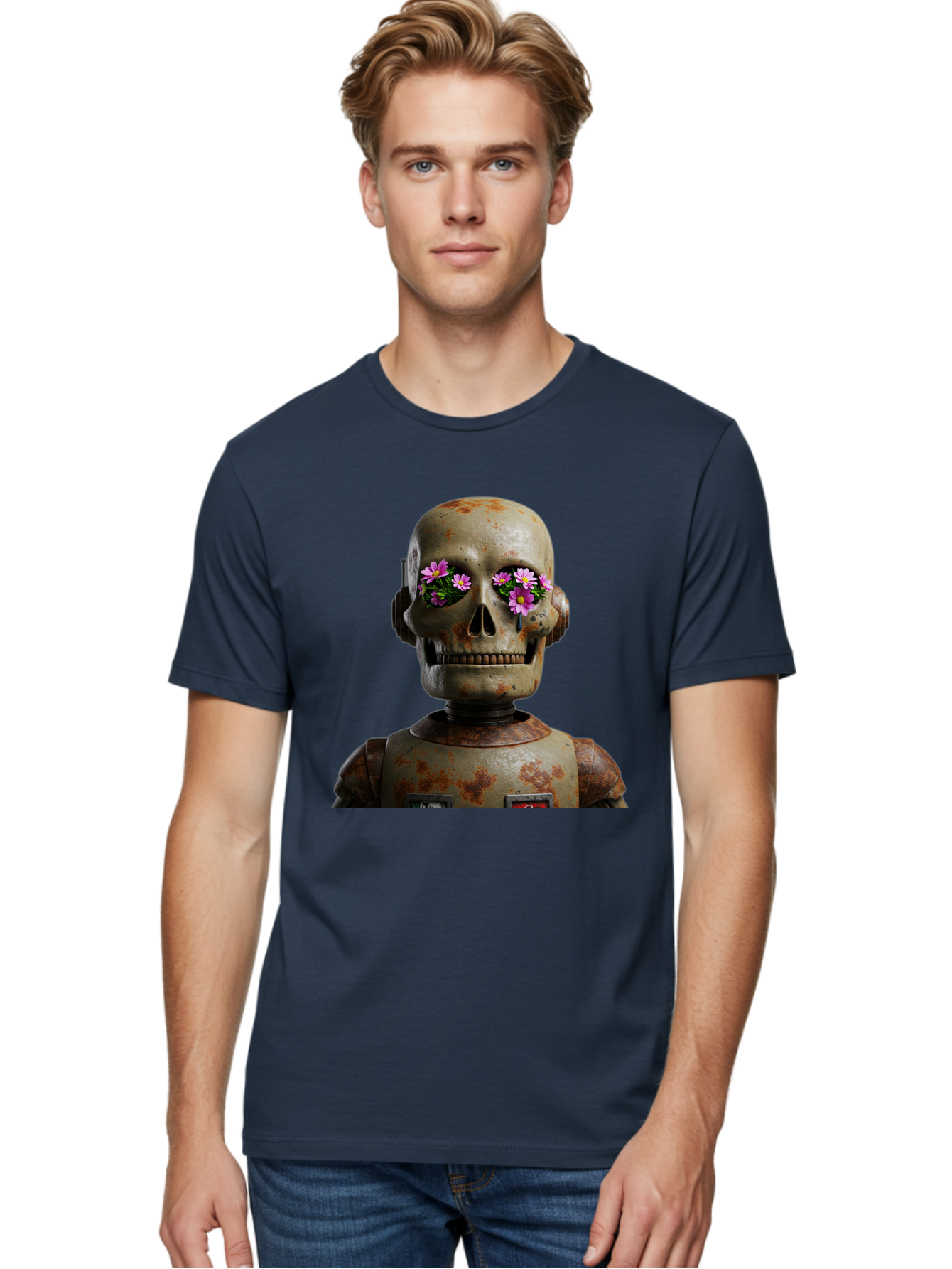 Robot-Skeleton Men'S Graphic Tee, 100% Cotton, Comfortable Casual Summer Wear, Machine Washable, Vintage Camera, Old Camera, Antique Camera, Black Camera, Classic Photography, Photography Equipment, Nostalgic Device, Film Camera, Camera Art Bap952 17