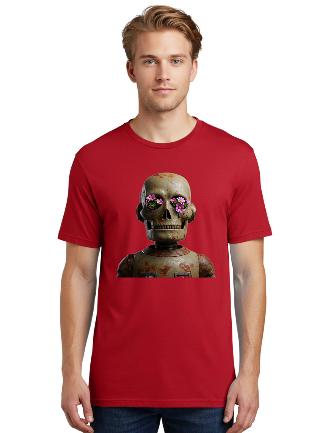 Robot-Skeleton Men'S Graphic Tee, 100% Cotton, Comfortable Casual Summer Wear, Machine Washable, Vintage Camera, Old Camera, Antique Camera, Black Camera, Classic Photography, Photography Equipment, Nostalgic Device, Film Camera, Camera Art Bap952 16