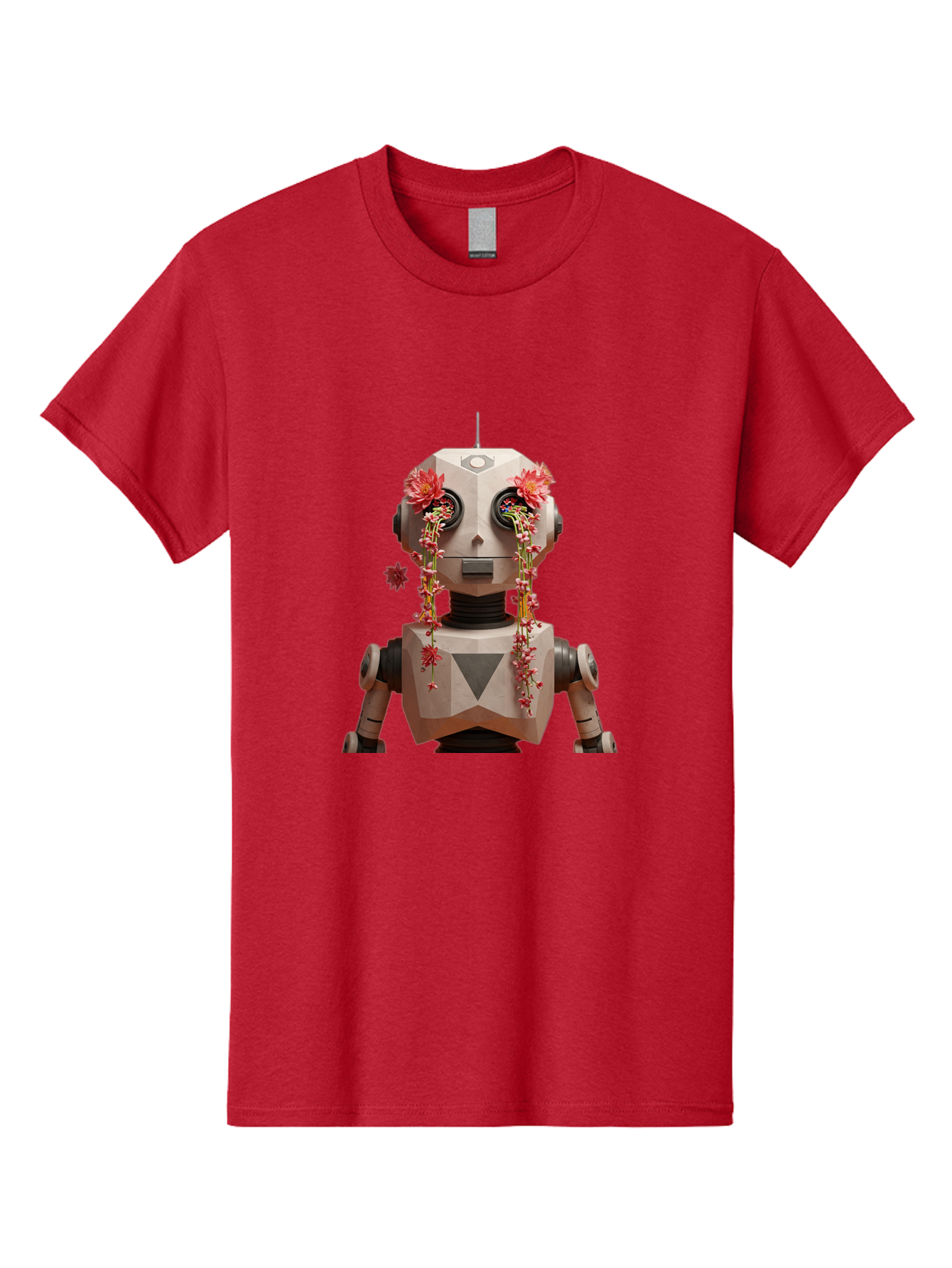 Robot-With-Flowers-1 Men'S Graphic Tee, 100% Cotton, Comfortable Casual Summer Wear, Machine Washable, Vintage Camera, Old Camera, Antique Camera, Black Camera, Classic Photography, Photography Equipment, Nostalgic Device, Film Camera, Bap954 10