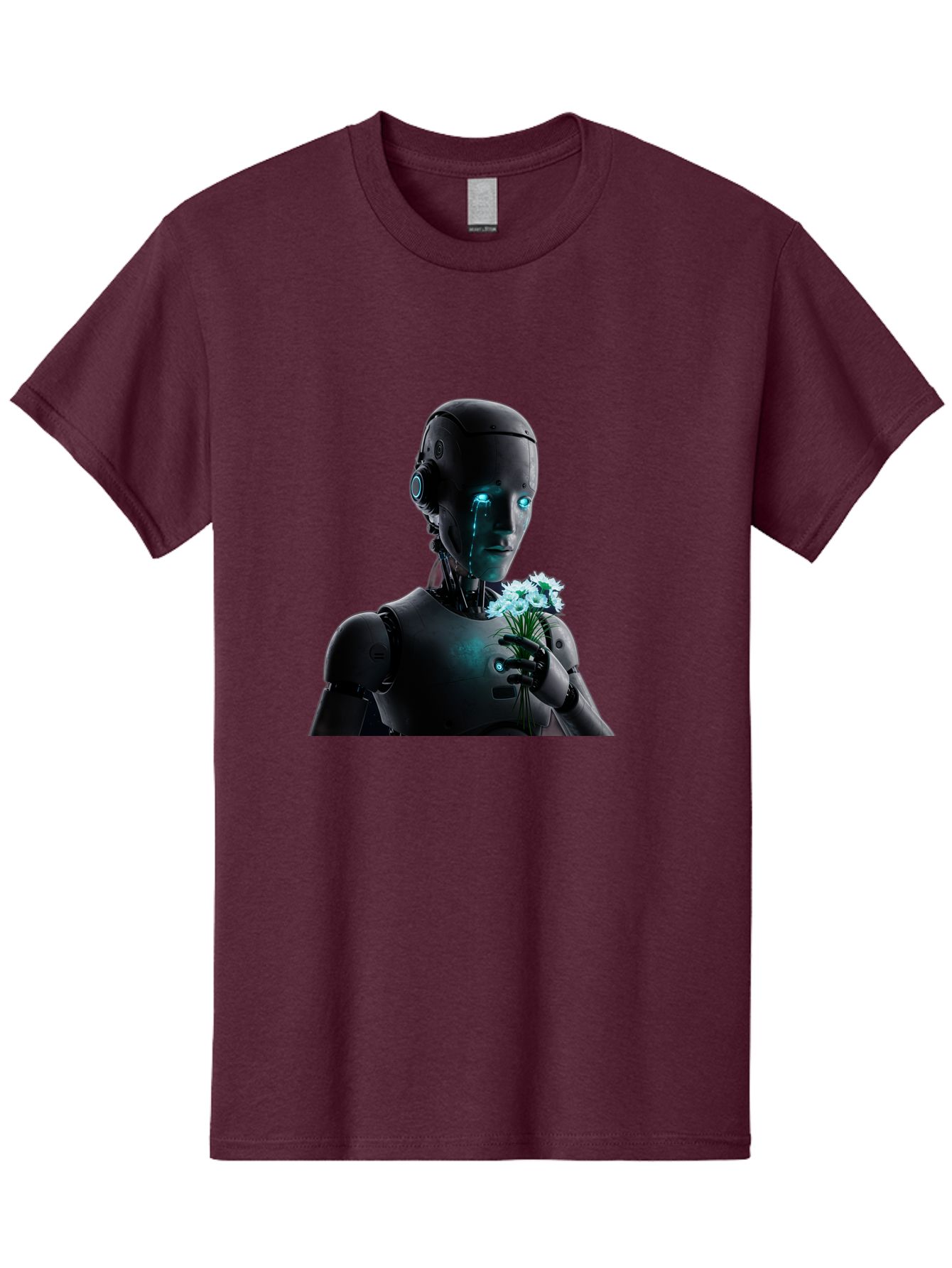 Robot-With-Flowers-3 Men'S Graphic Tee, 100% Cotton, Comfortable Casual Summer Wear, Machine Washable, Vintage Camera, Old Camera, Antique Camera, Black Camera, Classic Photography, Photography Equipment, Nostalgic Device, Film Camera, Bap956 8