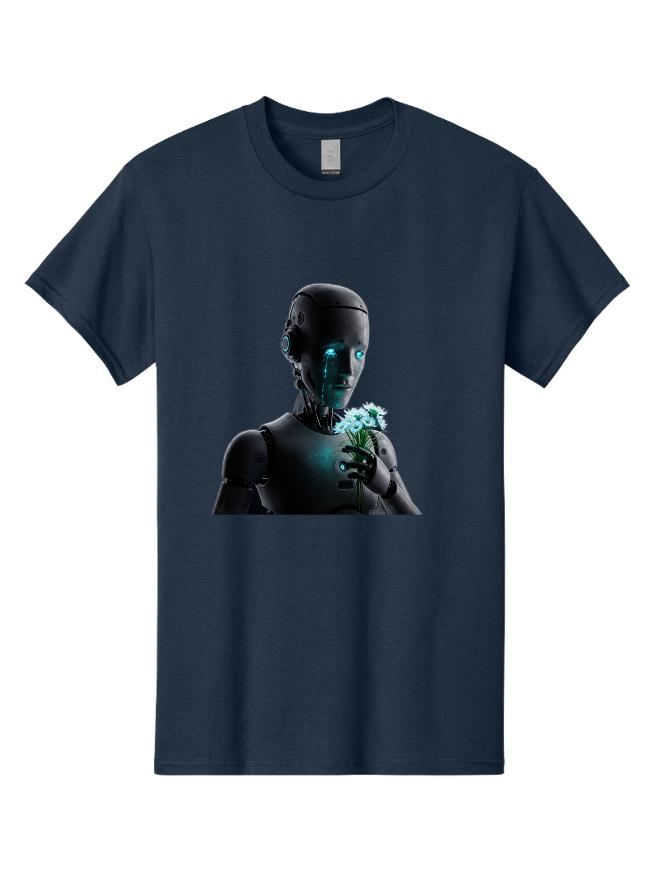 Robot-With-Flowers-3 Men'S Graphic Tee, 100% Cotton, Comfortable Casual Summer Wear, Machine Washable, Vintage Camera, Old Camera, Antique Camera, Black Camera, Classic Photography, Photography Equipment, Nostalgic Device, Film Camera, Bap956 9