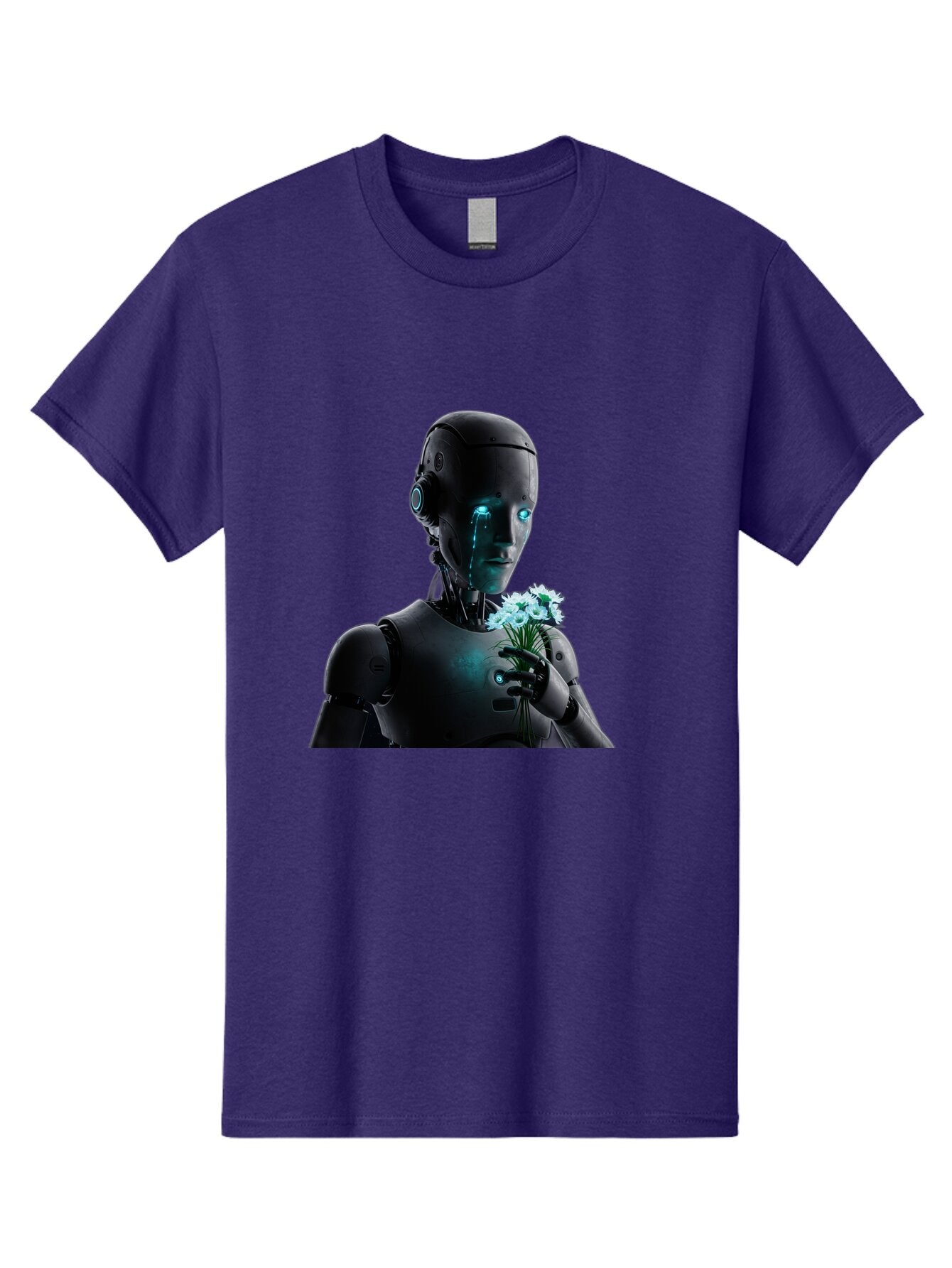Robot-With-Flowers-3 Men'S Graphic Tee, 100% Cotton, Comfortable Casual Summer Wear, Machine Washable, Vintage Camera, Old Camera, Antique Camera, Black Camera, Classic Photography, Photography Equipment, Nostalgic Device, Film Camera, Bap956 13