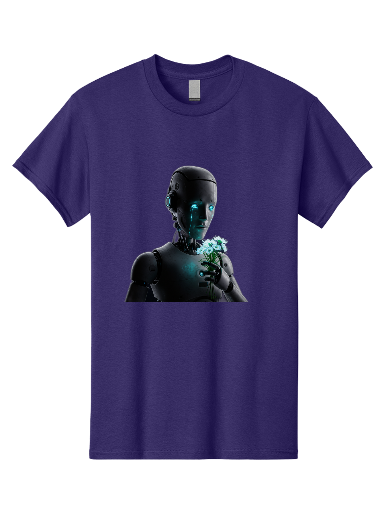 Robot-With-Flowers-3 Men'S Graphic Tee, 100% Cotton, Comfortable Casual Summer Wear, Machine Washable, Vintage Camera, Old Camera, Antique Camera, Black Camera, Classic Photography, Photography Equipment, Nostalgic Device, Film Camera, Bap956 4
