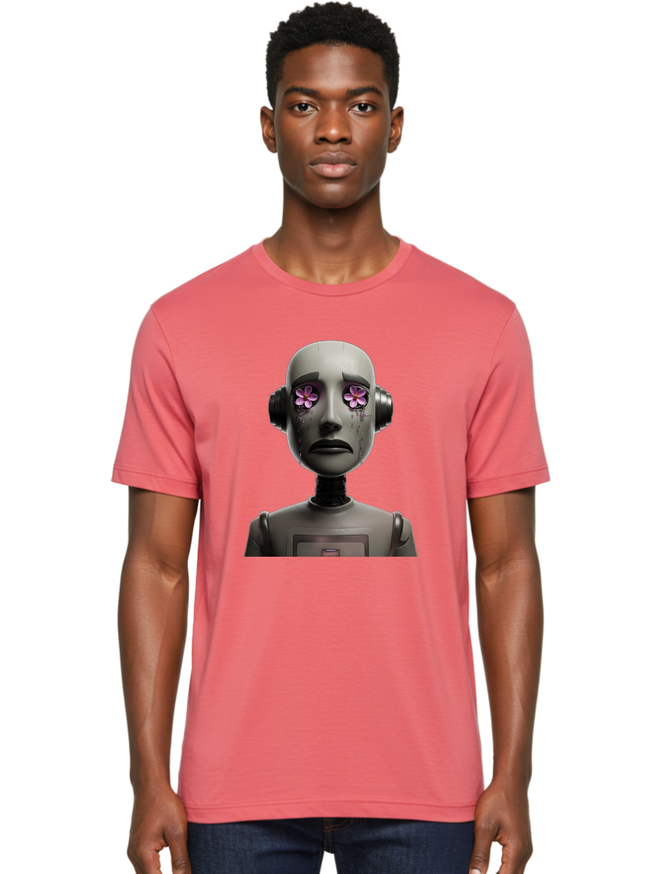 Robot-With-Flowers Men'S Graphic Tee, 100% Cotton, Comfortable Casual Summer Wear, Machine Washable, Vintage Camera, Old Camera, Antique Camera, Black Camera, Classic Photography, Photography Equipment, Nostalgic Device, Film Camera, Bap957 26