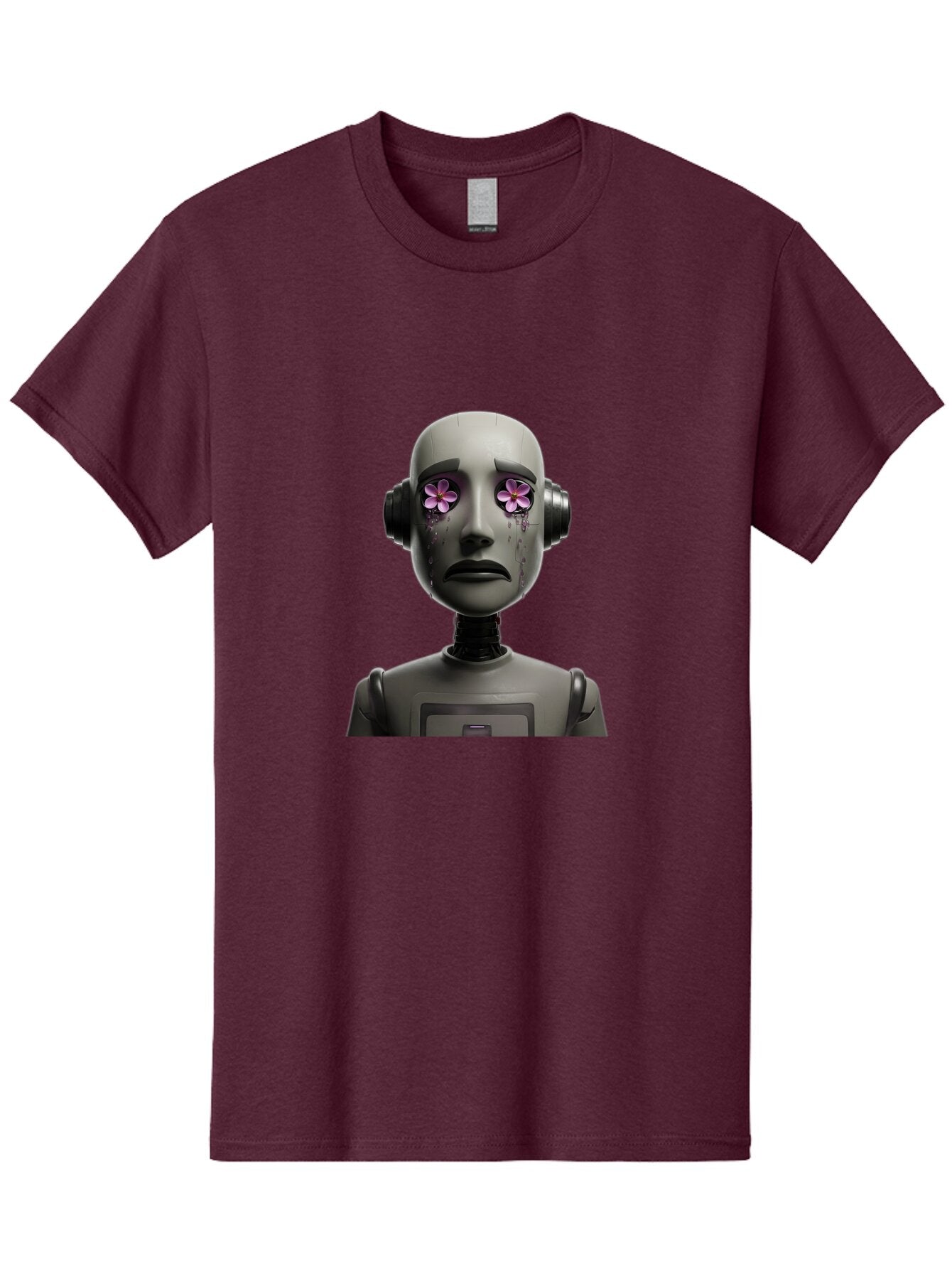 Robot-With-Flowers Men'S Graphic Tee, 100% Cotton, Comfortable Casual Summer Wear, Machine Washable, Vintage Camera, Old Camera, Antique Camera, Black Camera, Classic Photography, Photography Equipment, Nostalgic Device, Film Camera, Bap957 3