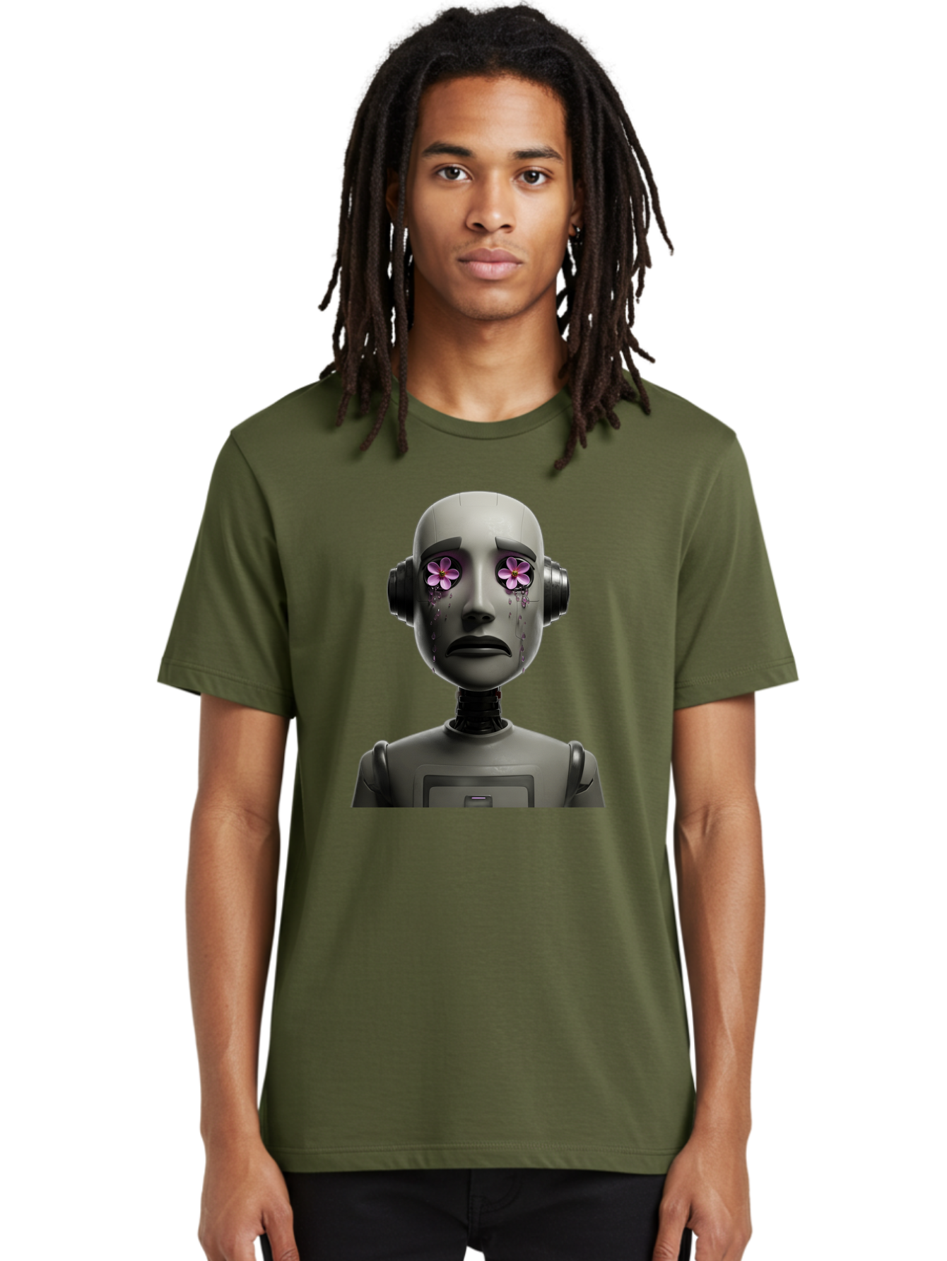Robot-With-Flowers Men'S Graphic Tee, 100% Cotton, Comfortable Casual Summer Wear, Machine Washable, Vintage Camera, Old Camera, Antique Camera, Black Camera, Classic Photography, Photography Equipment, Nostalgic Device, Film Camera, Bap957 21