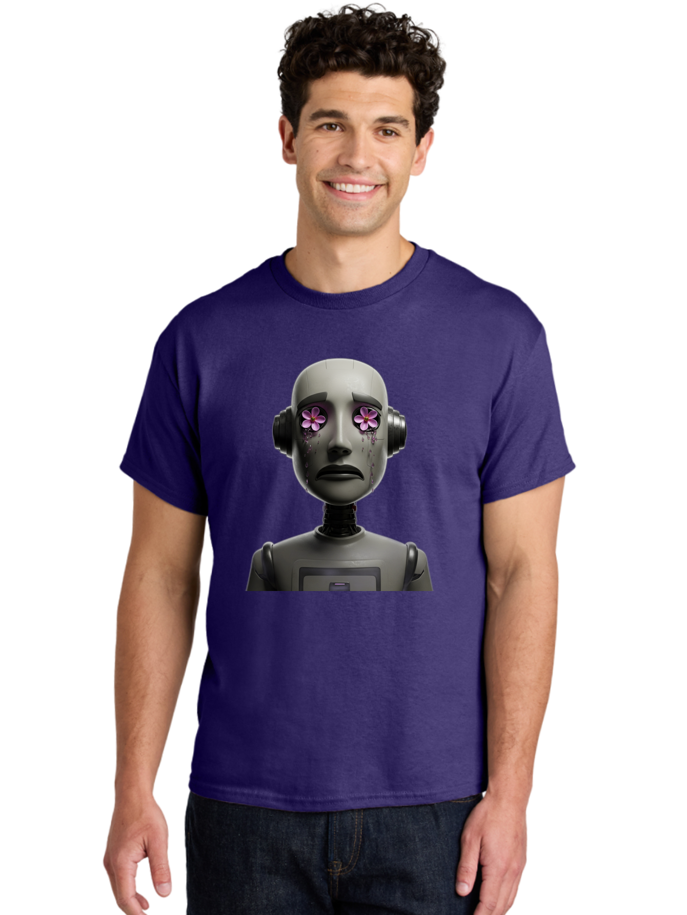 Robot-With-Flowers Men'S Graphic Tee, 100% Cotton, Comfortable Casual Summer Wear, Machine Washable, Vintage Camera, Old Camera, Antique Camera, Black Camera, Classic Photography, Photography Equipment, Nostalgic Device, Film Camera, Bap957 18