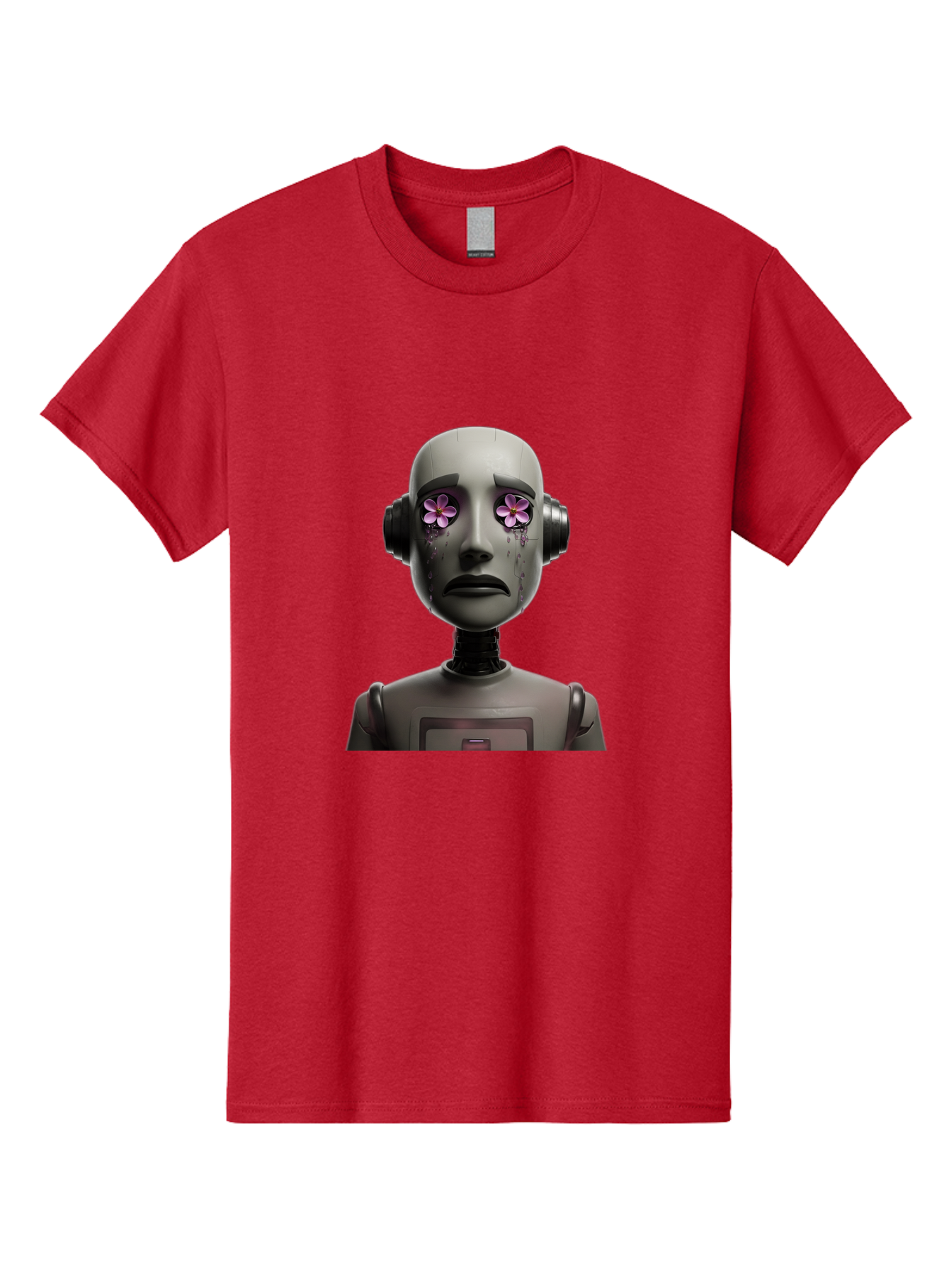 Robot-With-Flowers Men'S Graphic Tee, 100% Cotton, Comfortable Casual Summer Wear, Machine Washable, Vintage Camera, Old Camera, Antique Camera, Black Camera, Classic Photography, Photography Equipment, Nostalgic Device, Film Camera, Bap957