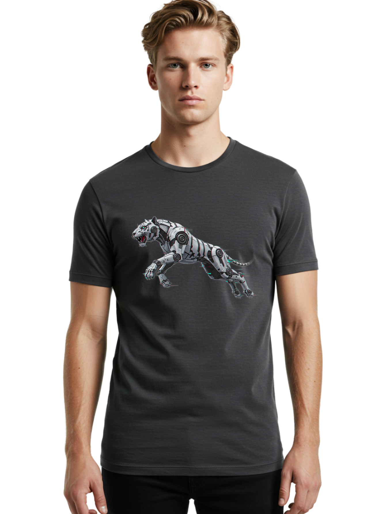 Robotic-Tiger Men'S Graphic Tee, 100% Cotton, Comfortable Casual Summer Wear, Machine Washable, Vintage Camera, Old Camera, Antique Camera, Black Camera, Classic Photography, Photography Equipment, Nostalgic Device, Film Camera, Camera Art Bap958 25