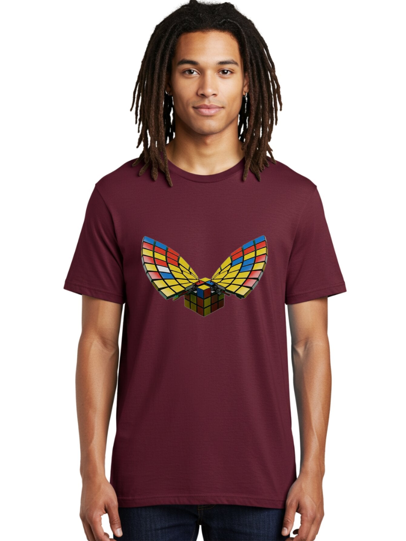 Rubik-S-Cube-Butterfly Men'S Graphic Tee, 100% Cotton, Comfortable Casual Summer Wear, Machine Washable, Vintage Camera, Old Camera, Antique Camera, Black Camera, Classic Photography, Photography Equipment, Nostalgic Device, Film Camera, Bap959 18