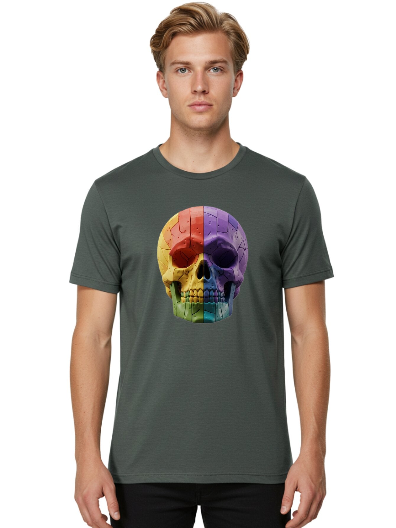 Rubik-Skull Men'S Graphic Tee, 100% Cotton, Comfortable Casual Summer Wear, Machine Washable, Vintage Camera, Old Camera, Antique Camera, Black Camera, Classic Photography, Photography Equipment, Nostalgic Device, Film Camera, Camera Art Bap961 19