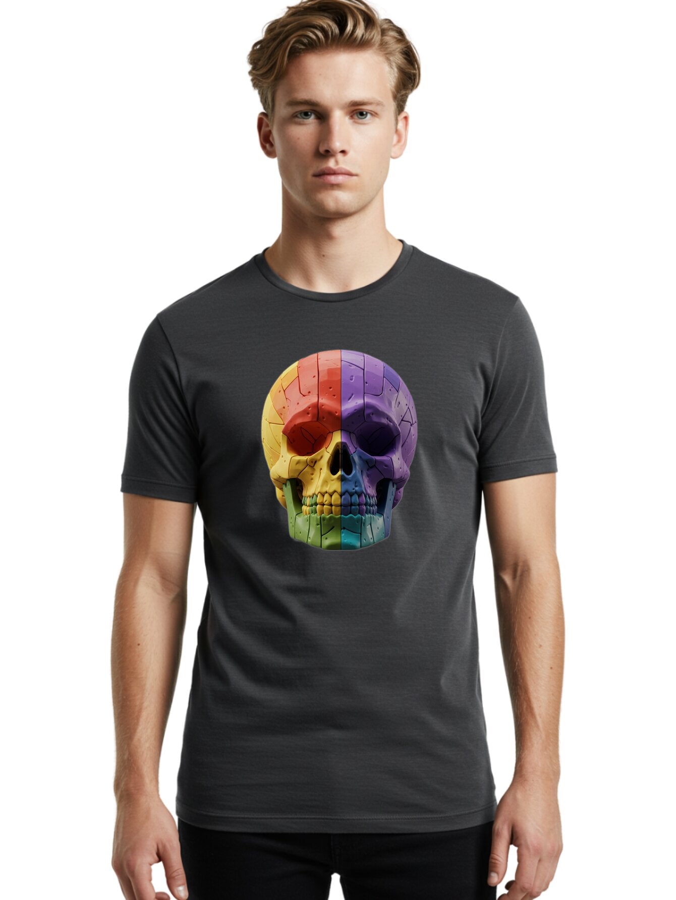Rubik-Skull Men'S Graphic Tee, 100% Cotton, Comfortable Casual Summer Wear, Machine Washable, Vintage Camera, Old Camera, Antique Camera, Black Camera, Classic Photography, Photography Equipment, Nostalgic Device, Film Camera, Camera Art Bap961 30
