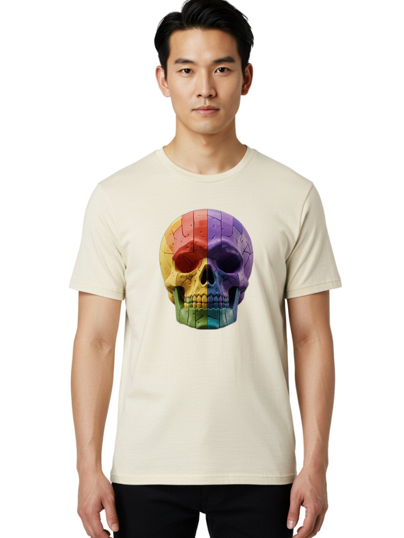 Rubik-Skull Men'S Graphic Tee, 100% Cotton, Comfortable Casual Summer Wear, Machine Washable, Vintage Camera, Old Camera, Antique Camera, Black Camera, Classic Photography, Photography Equipment, Nostalgic Device, Film Camera, Camera Art Bap961 25