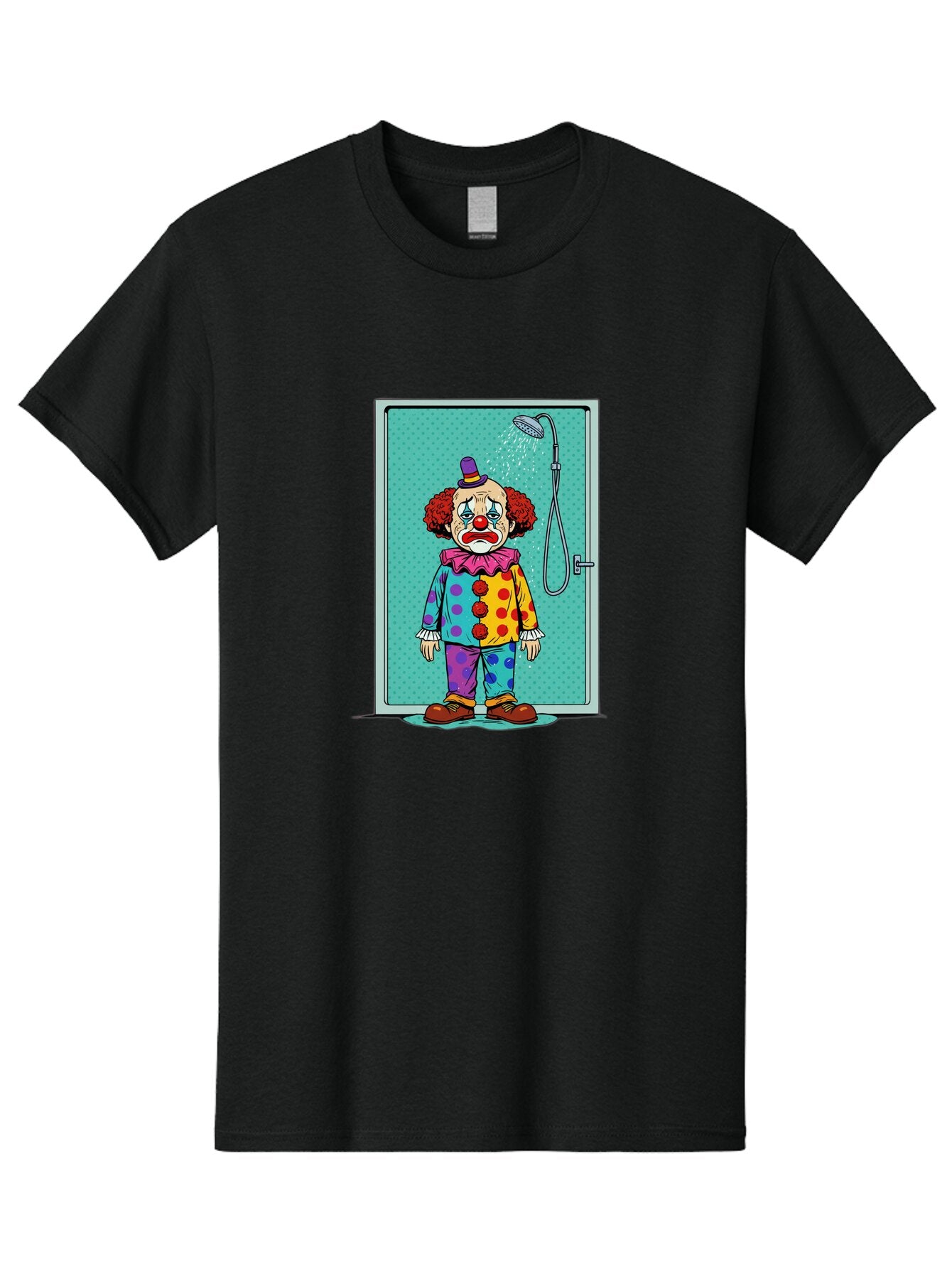 Sad-Clown-In-Shower Men'S Graphic Tee, 100% Cotton, Comfortable Casual Summer Wear, Machine Washable, Vintage Camera, Old Camera, Antique Camera, Black Camera, Classic Photography, Photography Equipment, Nostalgic Device, Film Camera, Bap967 12