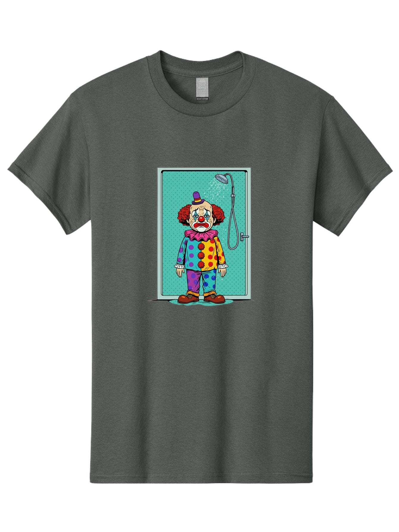 Sad-Clown-In-Shower Men'S Graphic Tee, 100% Cotton, Comfortable Casual Summer Wear, Machine Washable, Vintage Camera, Old Camera, Antique Camera, Black Camera, Classic Photography, Photography Equipment, Nostalgic Device, Film Camera, Bap967 7