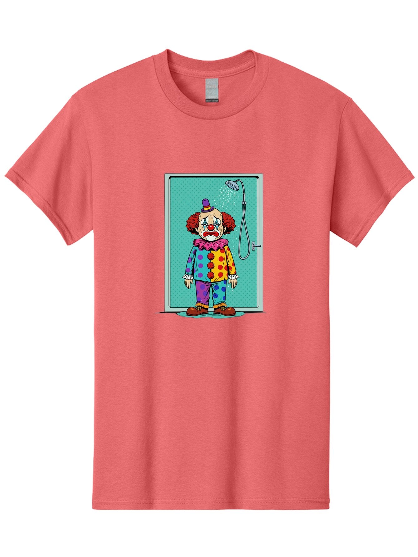 Sad-Clown-In-Shower Men'S Graphic Tee, 100% Cotton, Comfortable Casual Summer Wear, Machine Washable, Vintage Camera, Old Camera, Antique Camera, Black Camera, Classic Photography, Photography Equipment, Nostalgic Device, Film Camera, Bap967 1