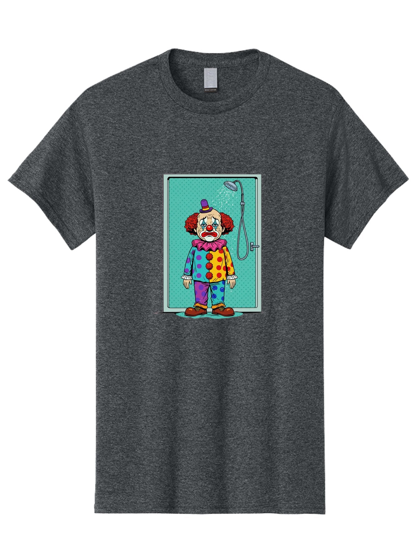 Sad-Clown-In-Shower Men'S Graphic Tee, 100% Cotton, Comfortable Casual Summer Wear, Machine Washable, Vintage Camera, Old Camera, Antique Camera, Black Camera, Classic Photography, Photography Equipment, Nostalgic Device, Film Camera, Bap967 5