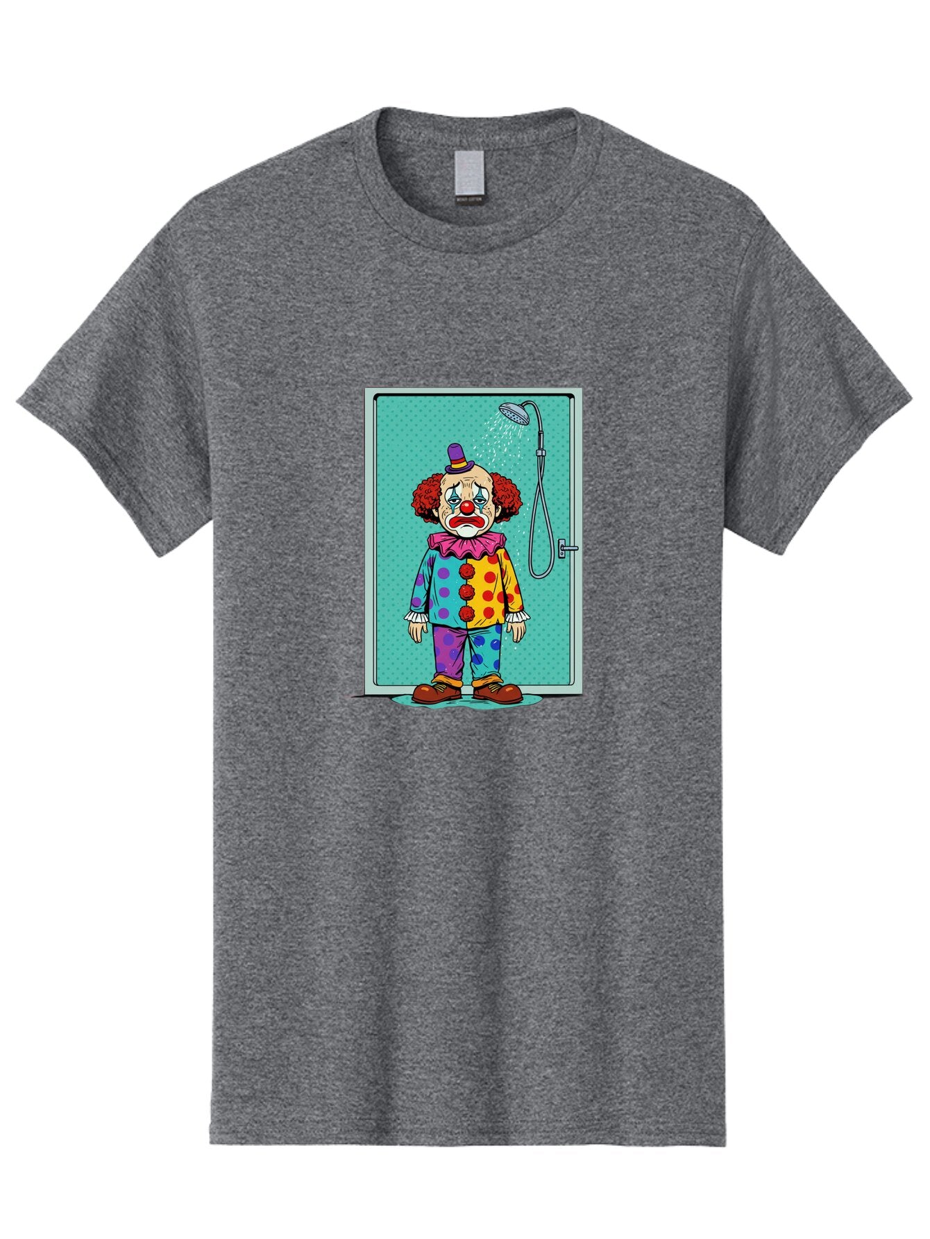 Sad-Clown-In-Shower Men'S Graphic Tee, 100% Cotton, Comfortable Casual Summer Wear, Machine Washable, Vintage Camera, Old Camera, Antique Camera, Black Camera, Classic Photography, Photography Equipment, Nostalgic Device, Film Camera, Bap967 3