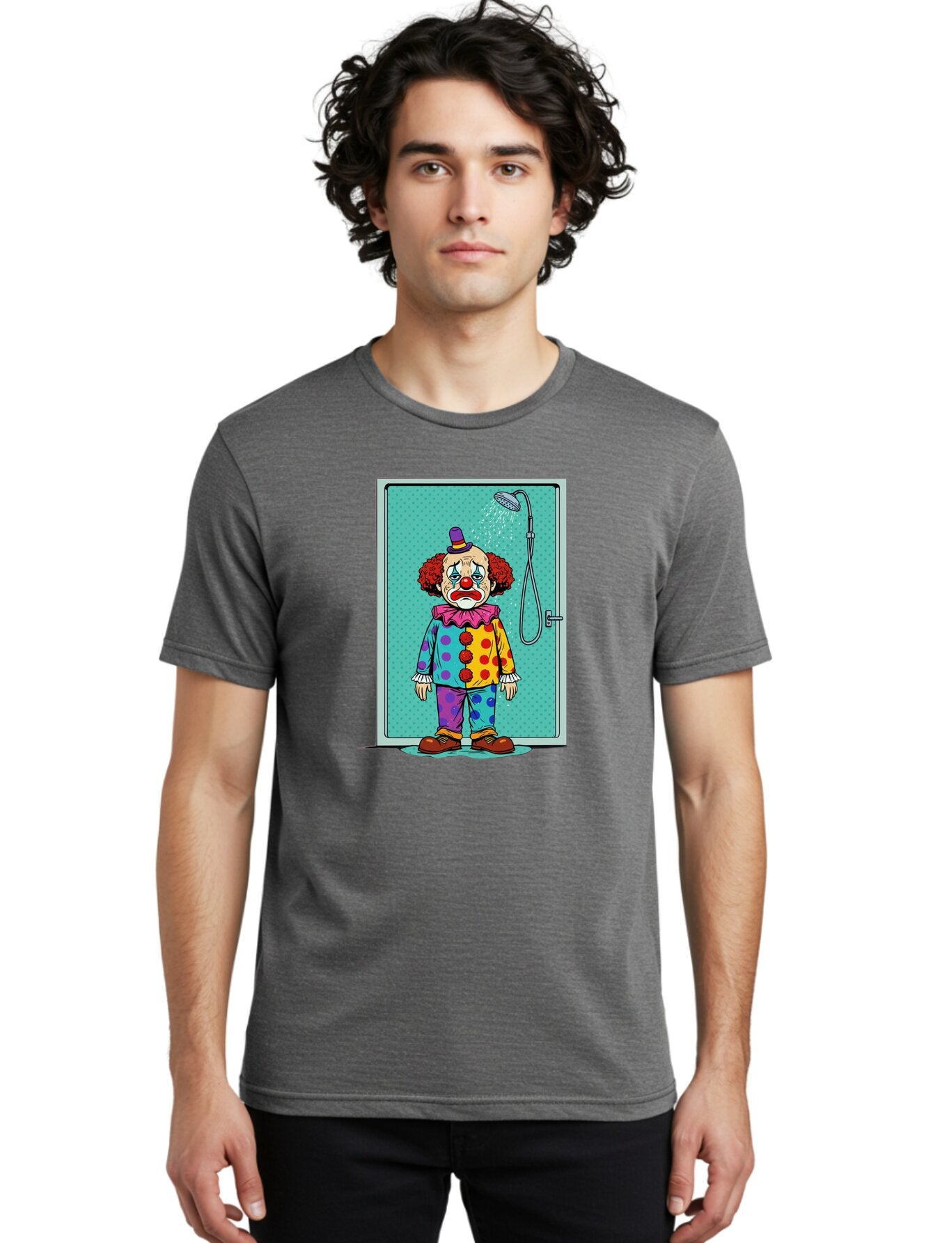 Sad-Clown-In-Shower Men'S Graphic Tee, 100% Cotton, Comfortable Casual Summer Wear, Machine Washable, Vintage Camera, Old Camera, Antique Camera, Black Camera, Classic Photography, Photography Equipment, Nostalgic Device, Film Camera, Bap967 22
