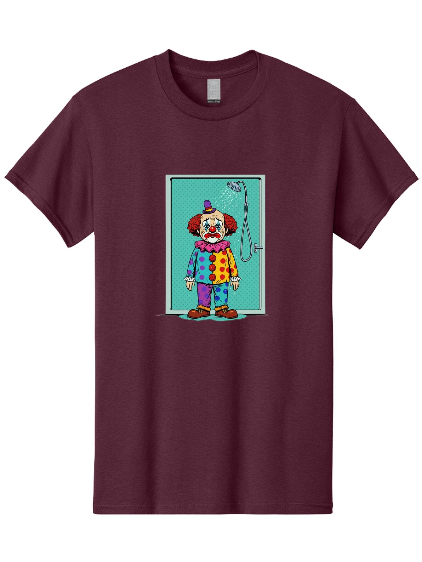 Sad-Clown-In-Shower Men'S Graphic Tee, 100% Cotton, Comfortable Casual Summer Wear, Machine Washable, Vintage Camera, Old Camera, Antique Camera, Black Camera, Classic Photography, Photography Equipment, Nostalgic Device, Film Camera, Bap967 11