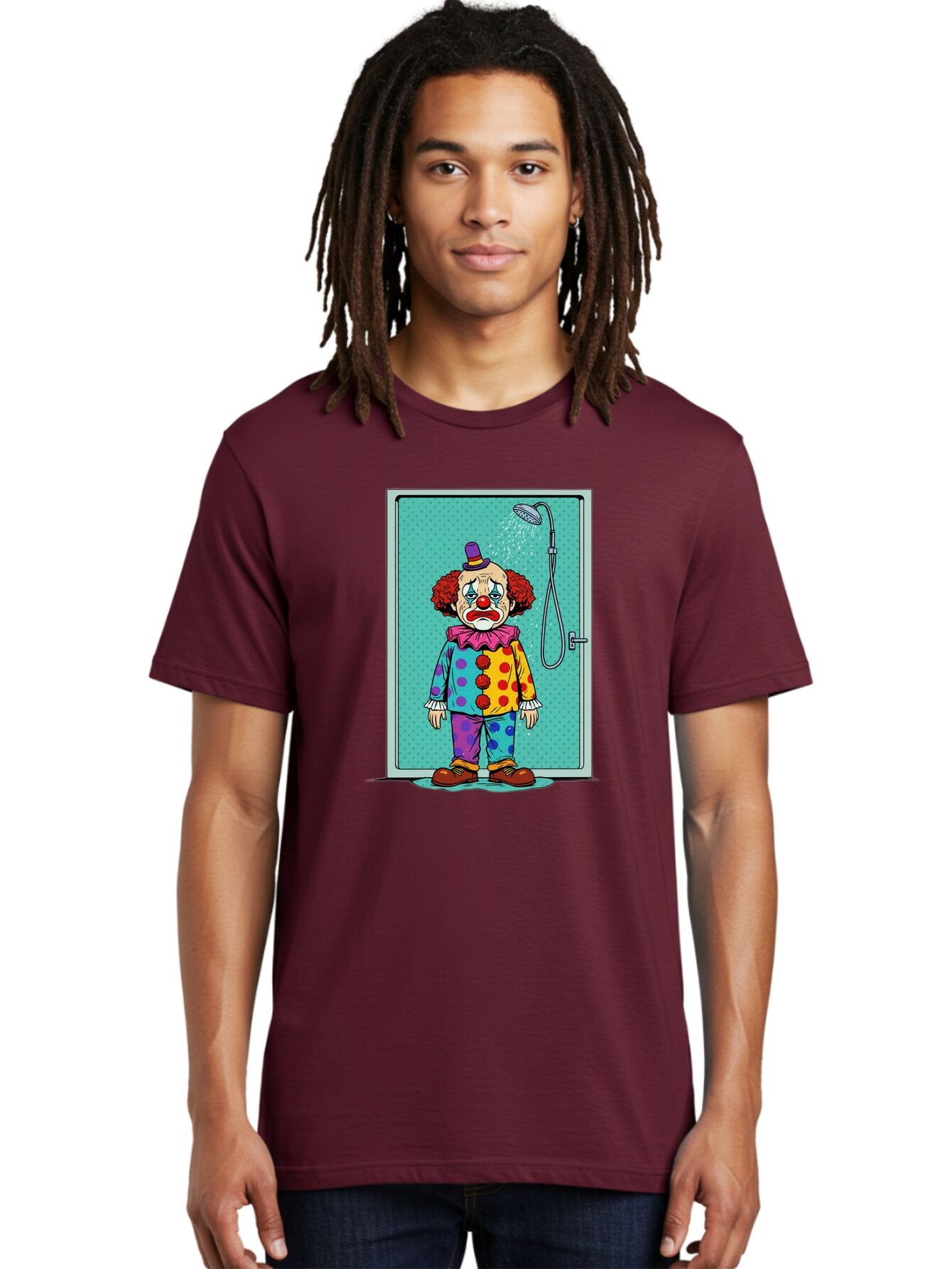 Sad-Clown-In-Shower Men'S Graphic Tee, 100% Cotton, Comfortable Casual Summer Wear, Machine Washable, Vintage Camera, Old Camera, Antique Camera, Black Camera, Classic Photography, Photography Equipment, Nostalgic Device, Film Camera, Bap967 27