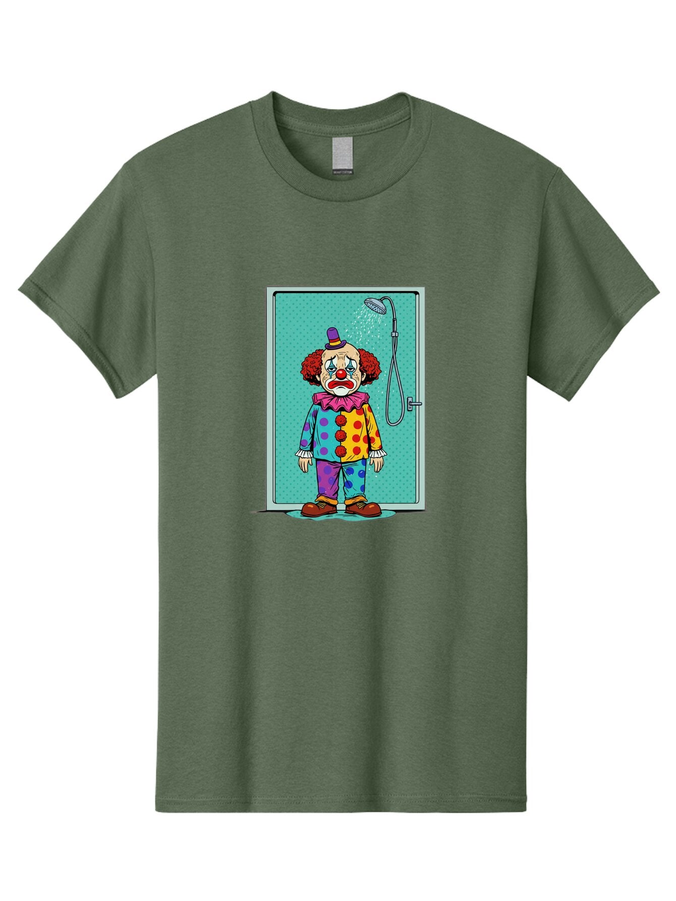 Sad-Clown-In-Shower Men'S Graphic Tee, 100% Cotton, Comfortable Casual Summer Wear, Machine Washable, Vintage Camera, Old Camera, Antique Camera, Black Camera, Classic Photography, Photography Equipment, Nostalgic Device, Film Camera, Bap967 15