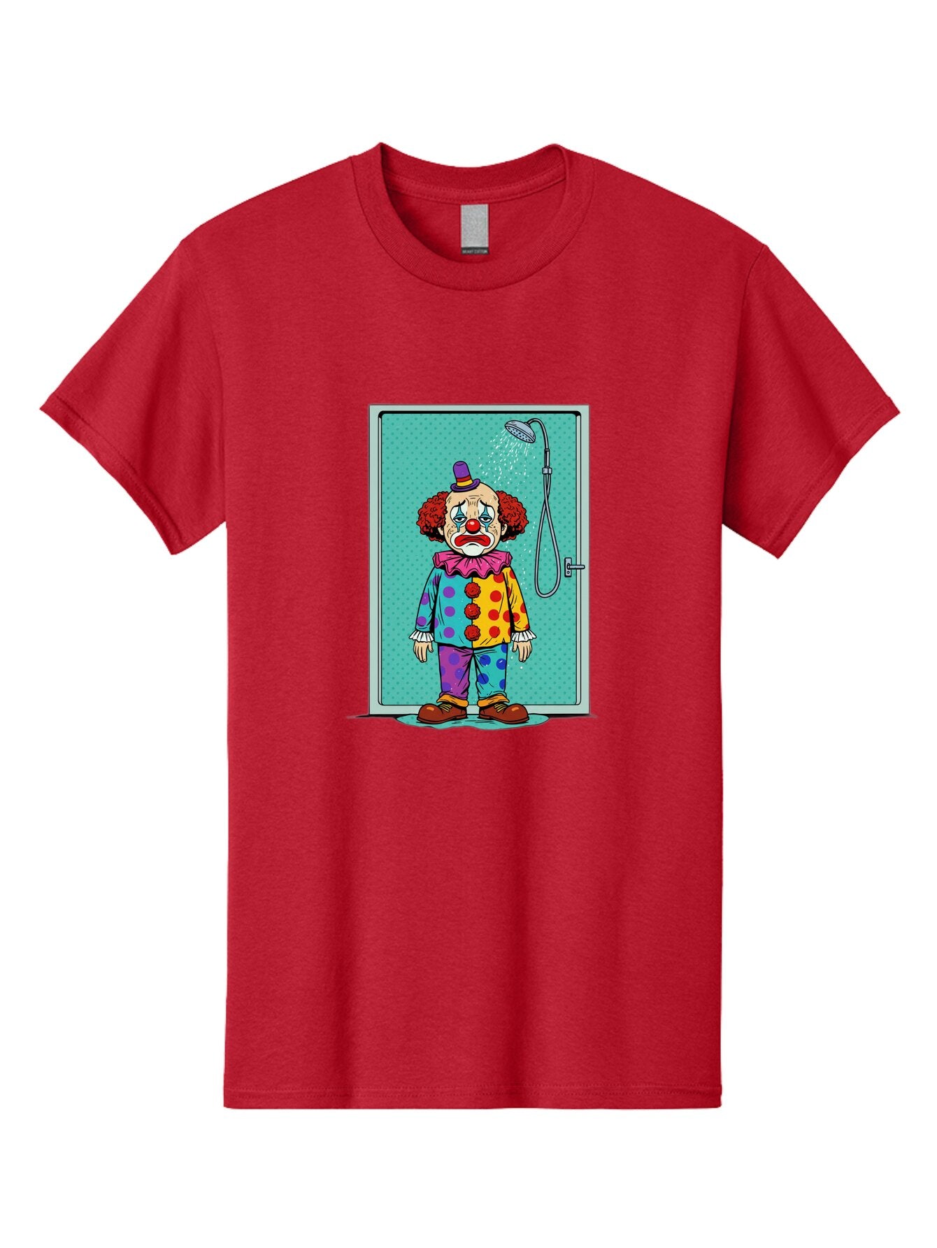Sad-Clown-In-Shower Men'S Graphic Tee, 100% Cotton, Comfortable Casual Summer Wear, Machine Washable, Vintage Camera, Old Camera, Antique Camera, Black Camera, Classic Photography, Photography Equipment, Nostalgic Device, Film Camera, Bap967 8