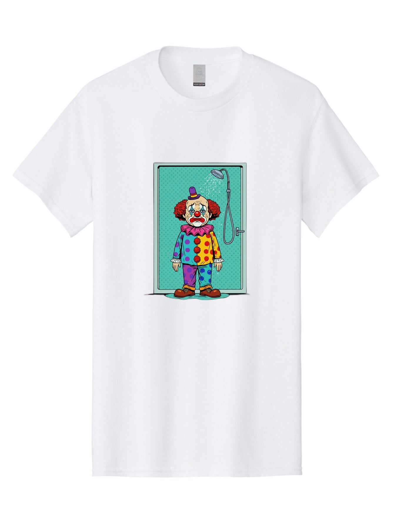 Sad-Clown-In-Shower Men'S Graphic Tee, 100% Cotton, Comfortable Casual Summer Wear, Machine Washable, Vintage Camera, Old Camera, Antique Camera, Black Camera, Classic Photography, Photography Equipment, Nostalgic Device, Film Camera, Bap967 2