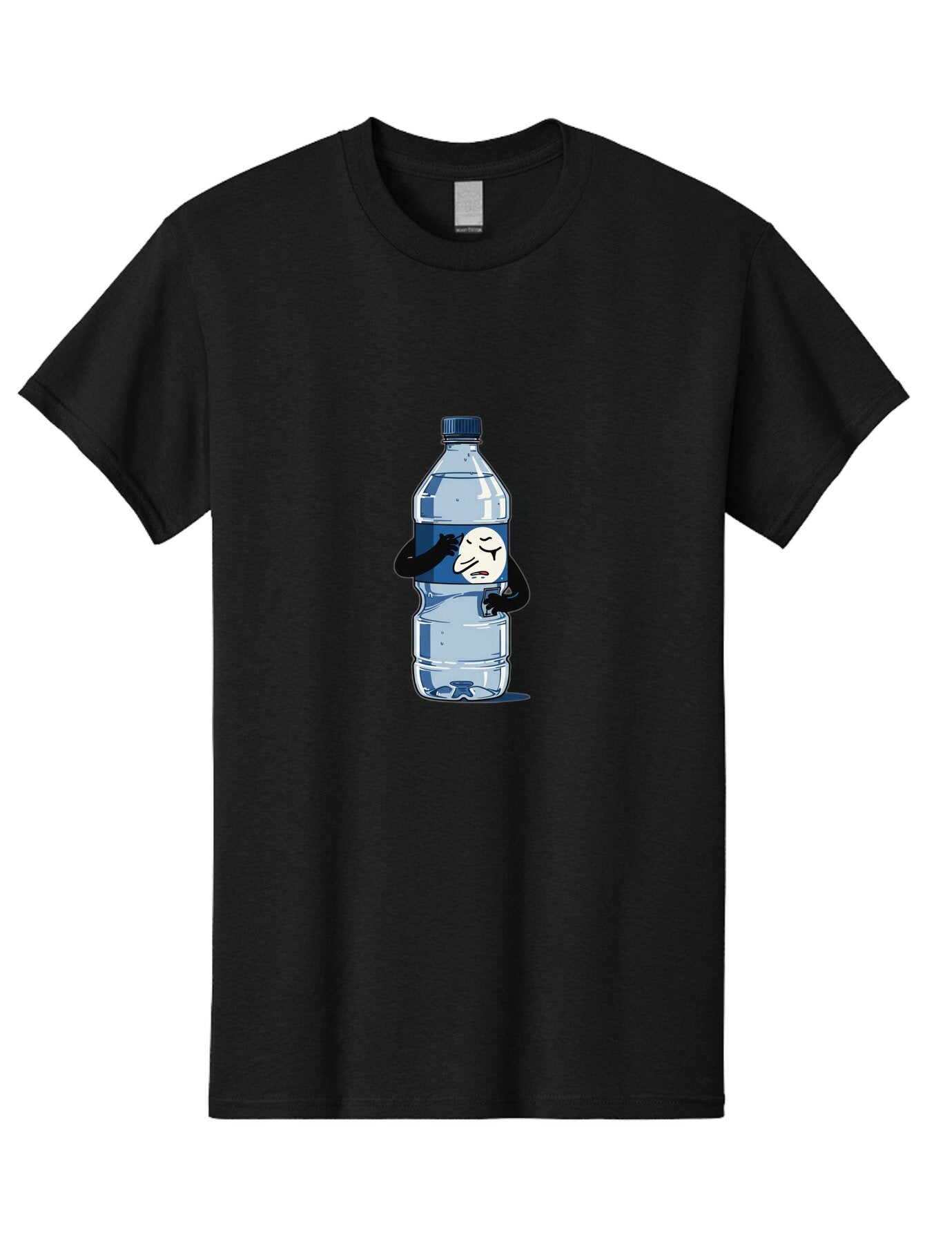 Sad-Emoji-Water-Bottle Men'S Graphic Tee, 100% Cotton, Comfortable Casual Summer Wear, Machine Washable, Vintage Camera, Old Camera, Antique Camera, Black Camera, Classic Photography, Photography Equipment, Nostalgic Device, Film Camera, Bap969 2