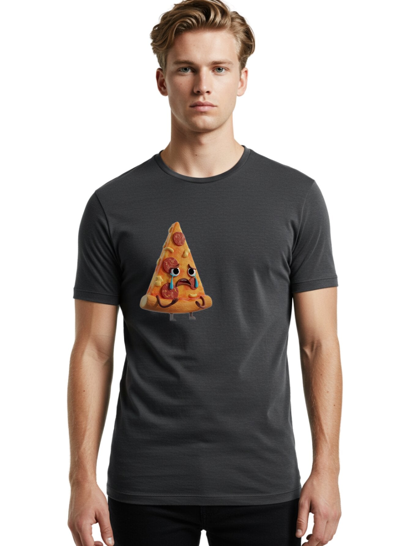 Sad-Pizza-Slice-1 Men'S Graphic Tee, 100% Cotton, Comfortable Casual Summer Wear, Machine Washable, Vintage Camera, Old Camera, Antique Camera, Black Camera, Classic Photography, Photography Equipment, Nostalgic Device, Film Camera, Camera Art Bap973 24