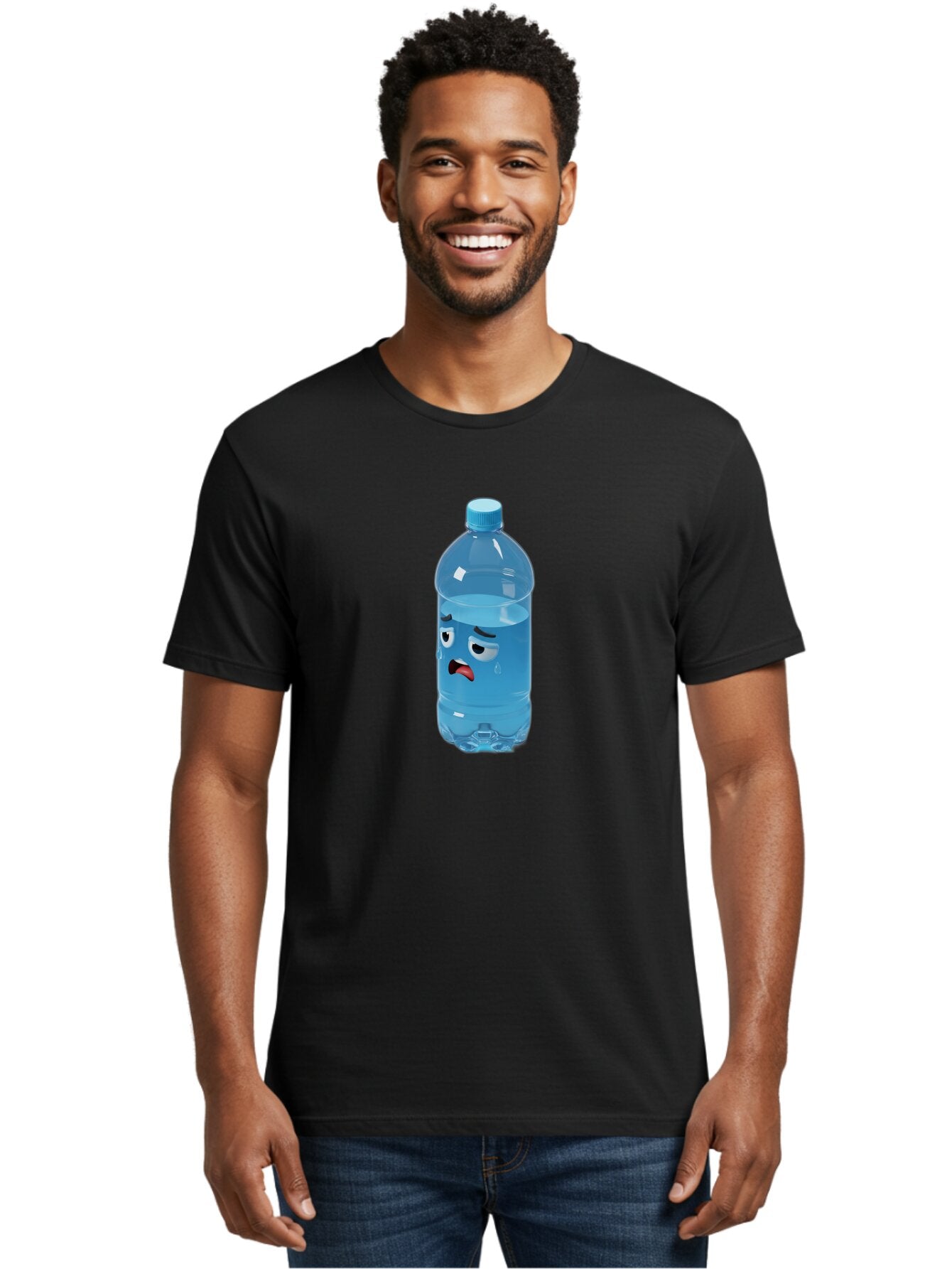 Sad-Water-Bottle-1 Men'S Graphic Tee, 100% Cotton, Comfortable Casual Summer Wear, Machine Washable, Vintage Camera, Old Camera, Antique Camera, Black Camera, Classic Photography, Photography Equipment, Nostalgic Device, Film Camera, Bap980 24