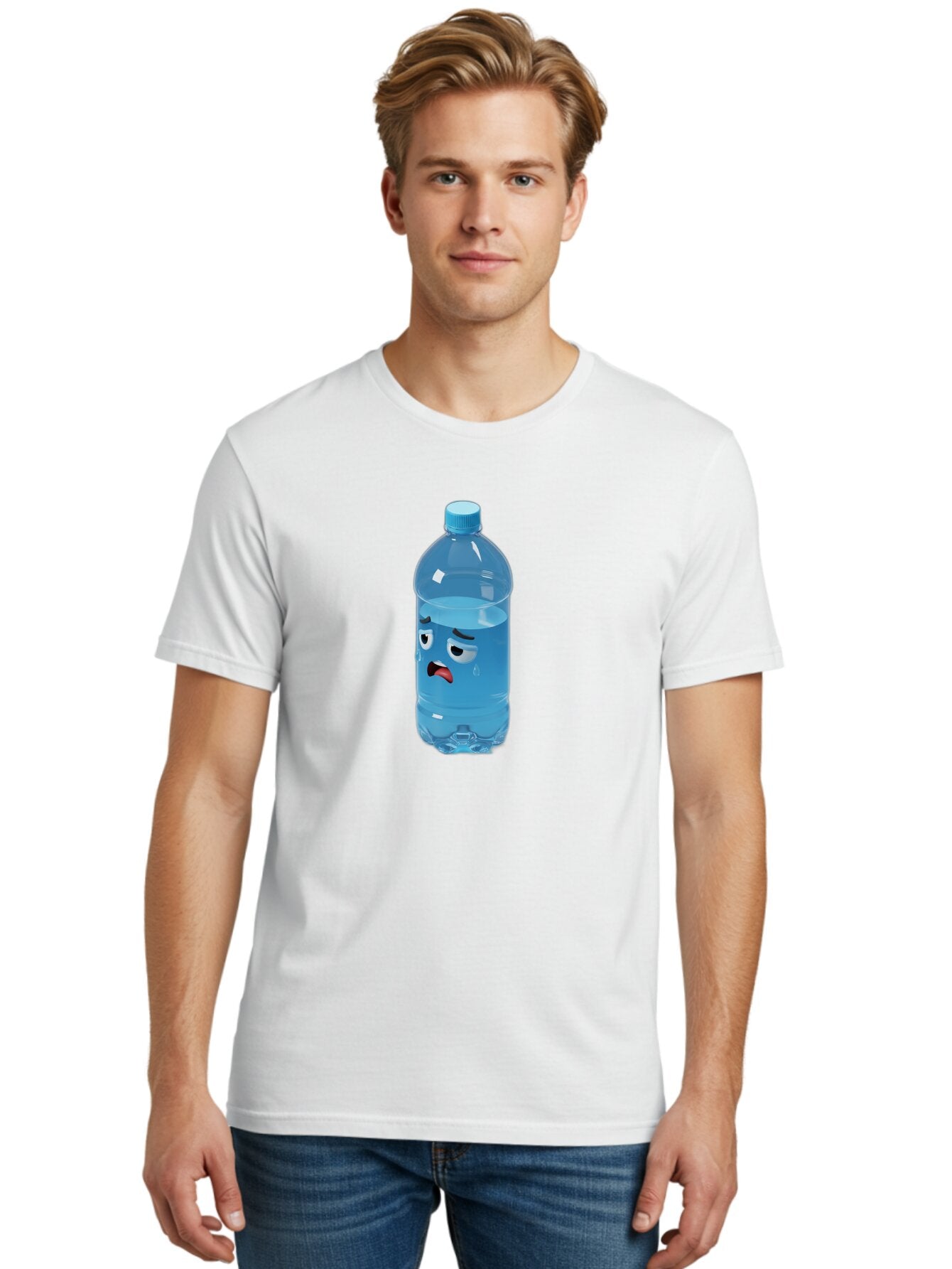 Sad-Water-Bottle-1 Men'S Graphic Tee, 100% Cotton, Comfortable Casual Summer Wear, Machine Washable, Vintage Camera, Old Camera, Antique Camera, Black Camera, Classic Photography, Photography Equipment, Nostalgic Device, Film Camera, Bap980 17