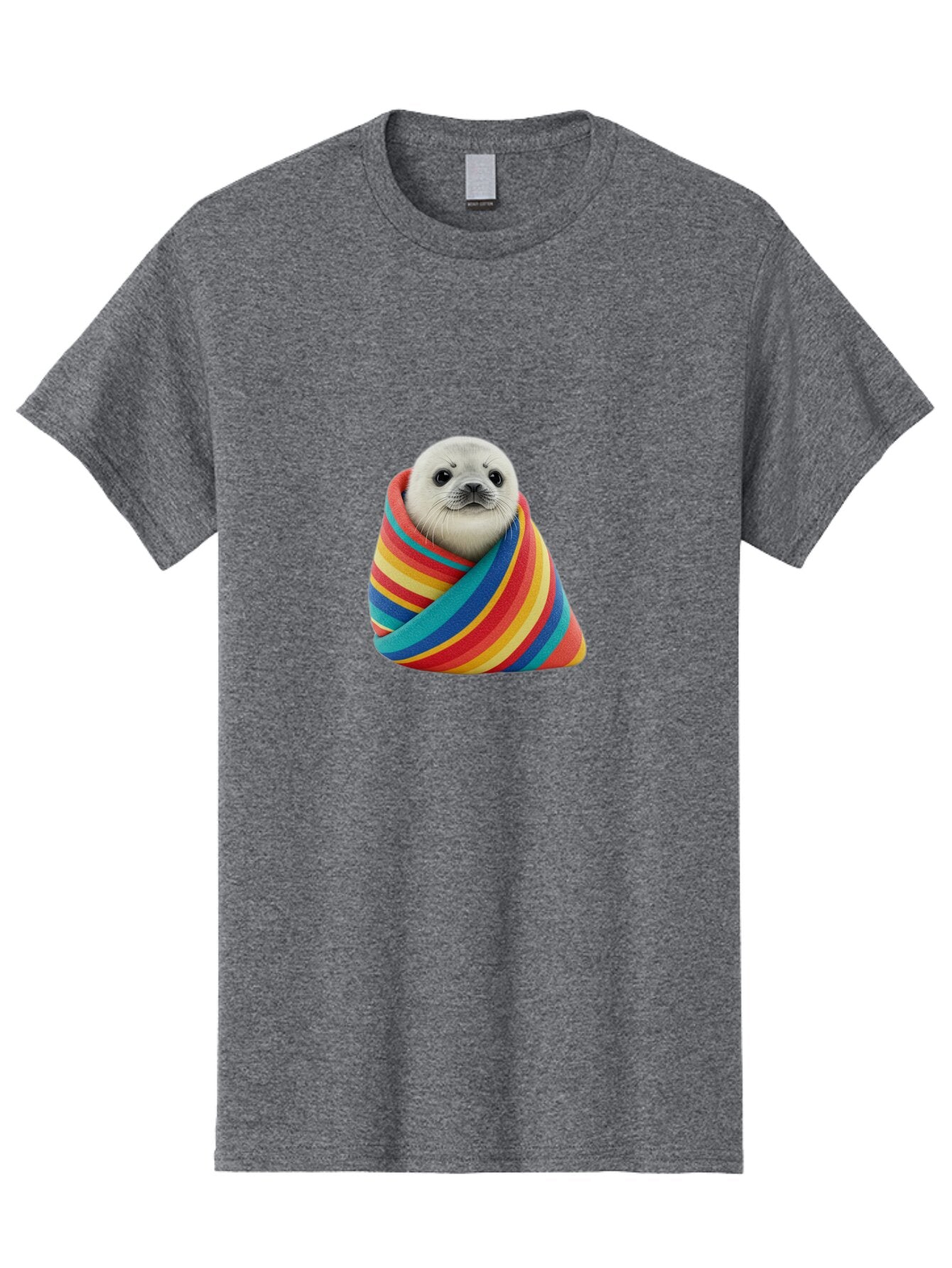 Seal-Wrapped-In-Striped-Blanket Men'S Graphic Tee, 100% Cotton, Comfortable Casual Summer Wear, Machine Washable, Vintage Camera, Old Camera, Antique Camera, Black Camera, Classic Photography, Photography Equipment, Nostalgic Device, Baq000 6