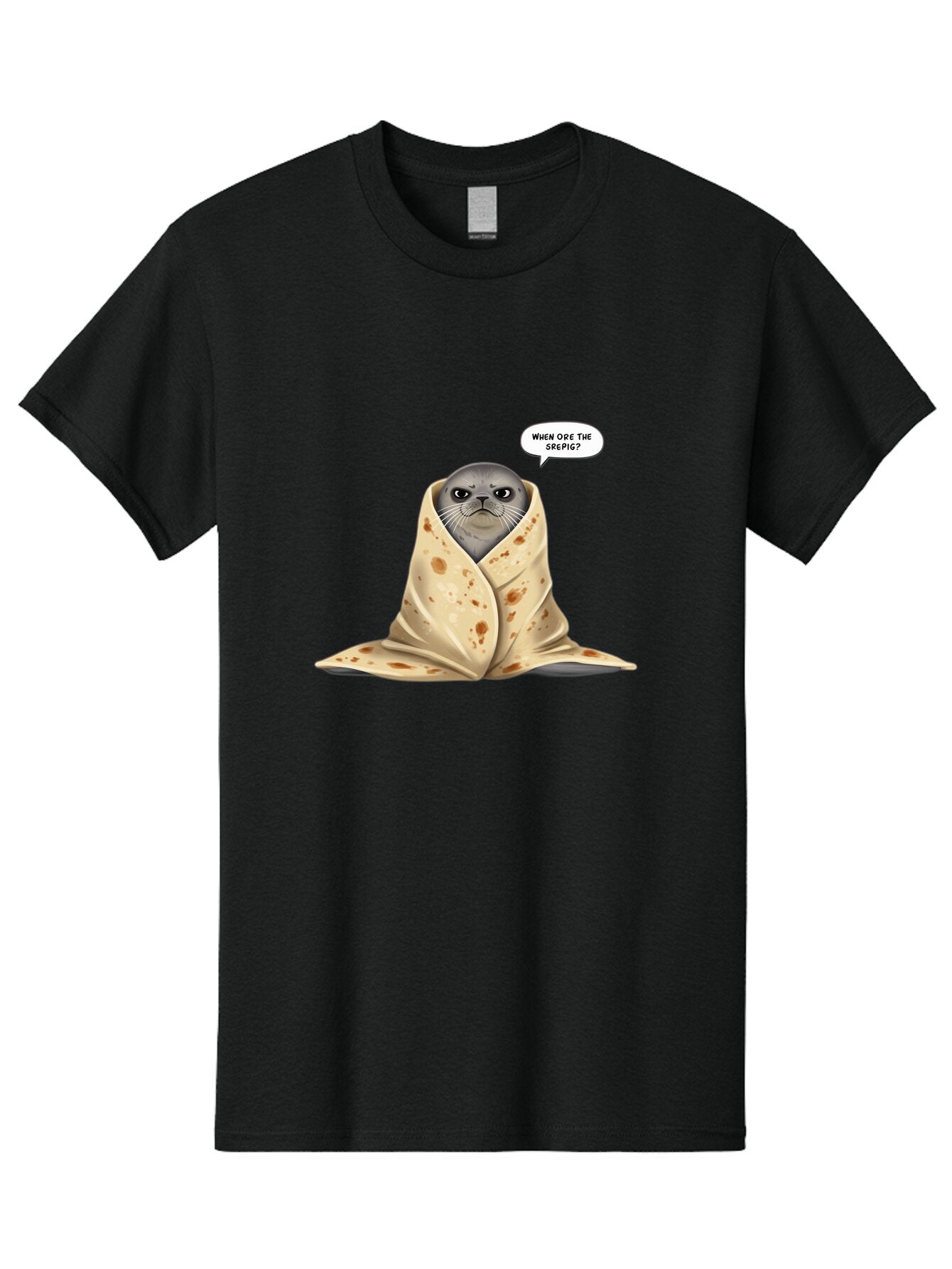 Seal-Wrapped-In-Tortilla Men'S Graphic Tee, 100% Cotton, Comfortable Casual Summer Wear, Machine Washable, Vintage Camera, Old Camera, Antique Camera, Black Camera, Classic Photography, Photography Equipment, Nostalgic Device, Film Camera, Baq001 4