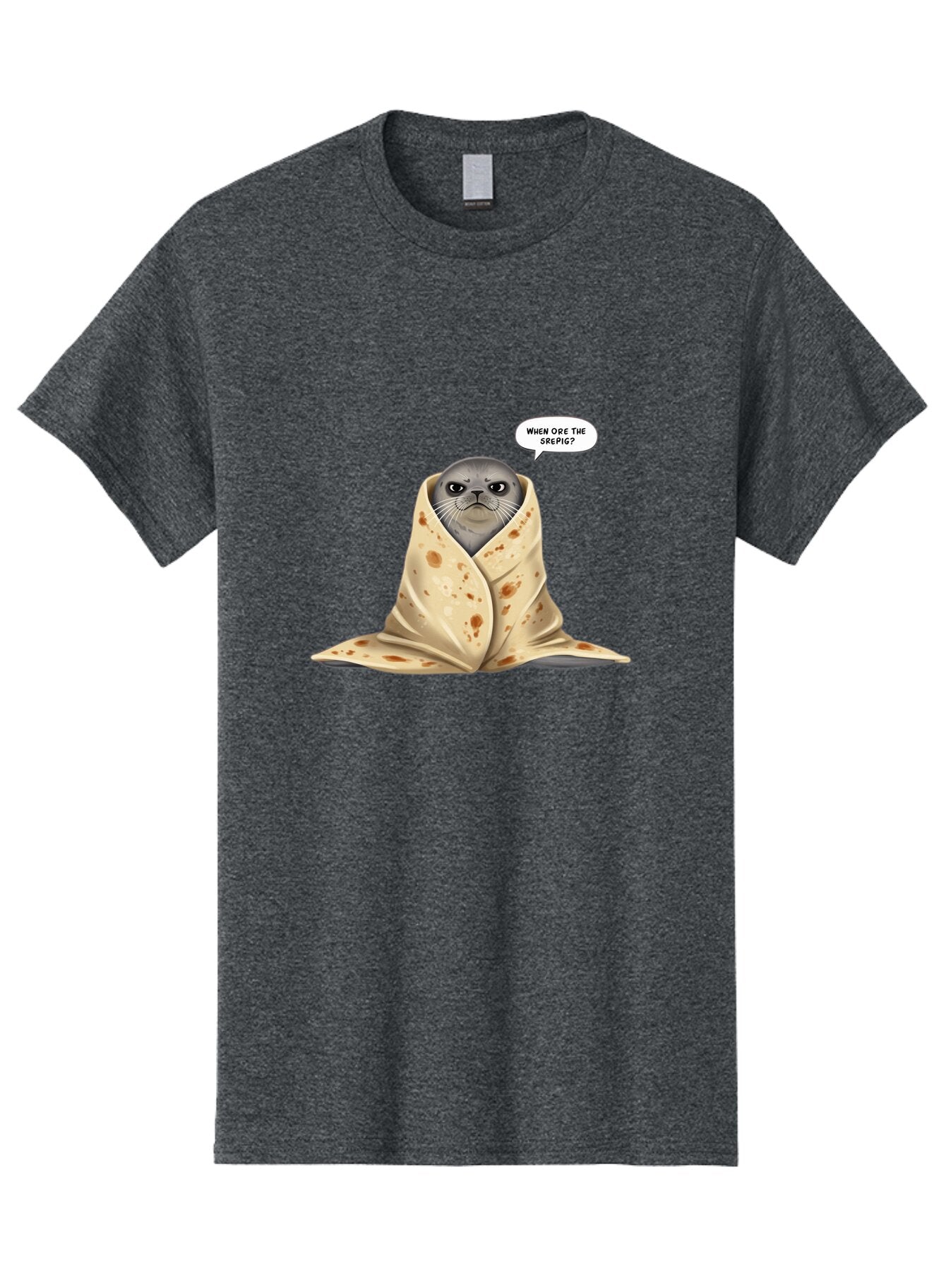 Seal-Wrapped-In-Tortilla Men'S Graphic Tee, 100% Cotton, Comfortable Casual Summer Wear, Machine Washable, Vintage Camera, Old Camera, Antique Camera, Black Camera, Classic Photography, Photography Equipment, Nostalgic Device, Film Camera, Baq001 12